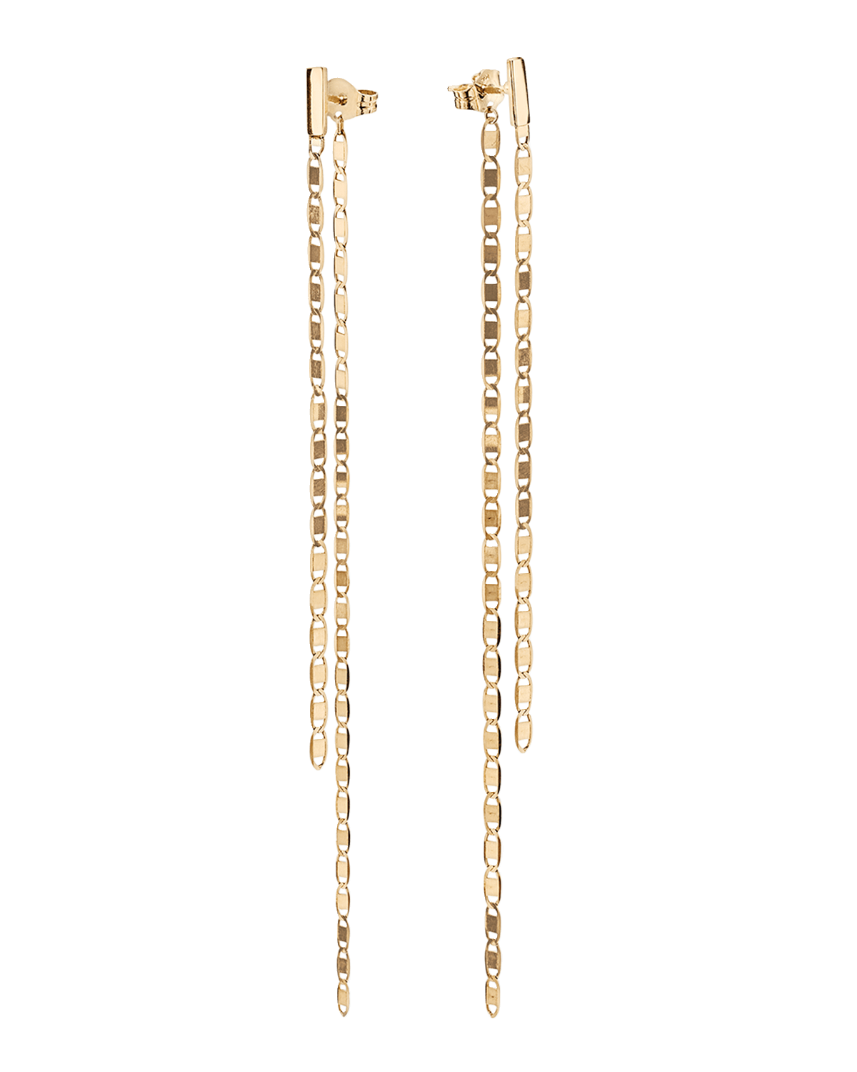 LANA Linear Malibu Dusters Front and Back Earrings