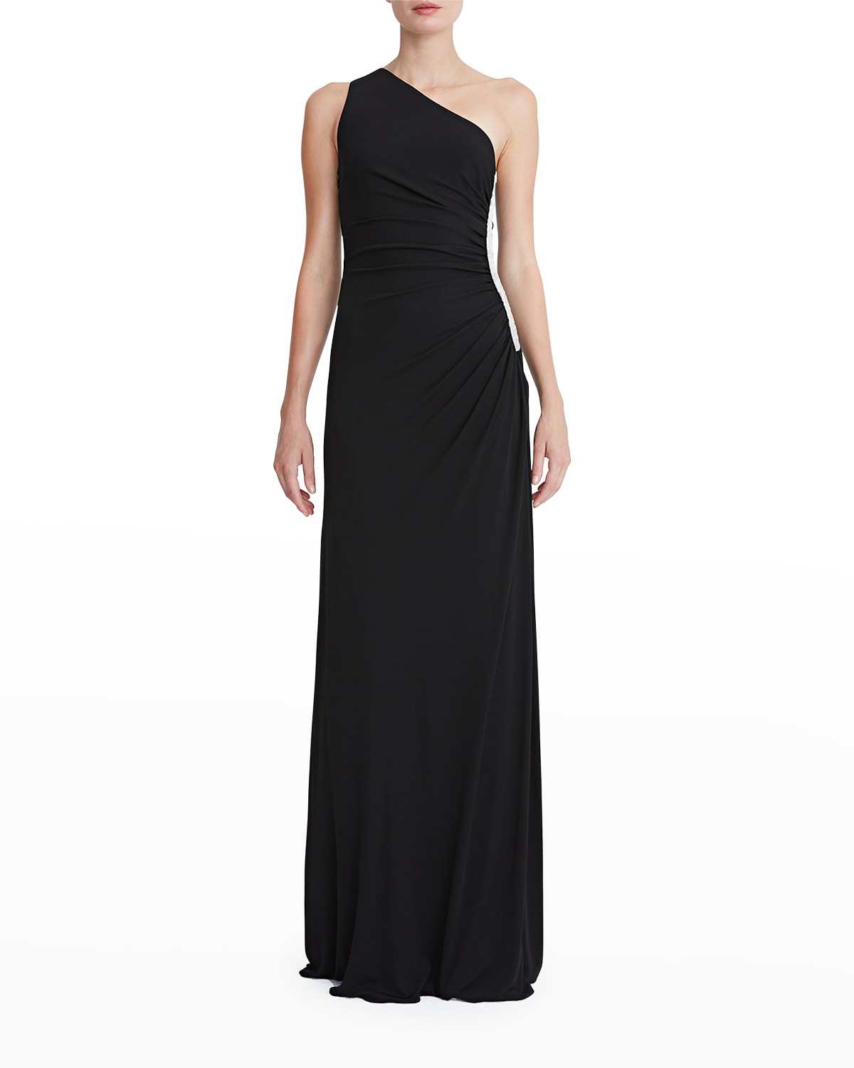 Halston Amira Crystal-Embellished Jersey Gown