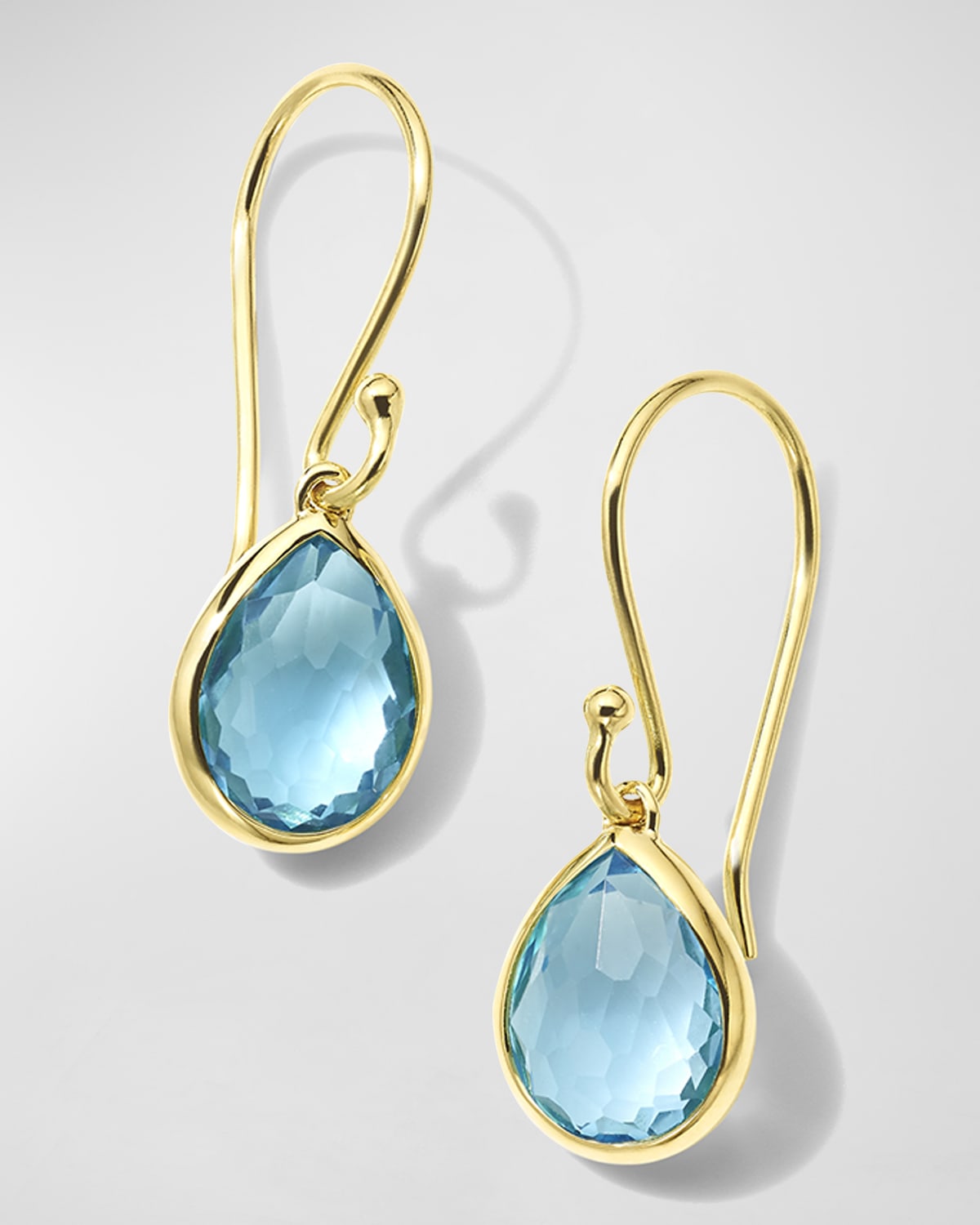 9ct Gold Turquoise Teardrop Short Drop Earrings Gift Boxed Made in UK 