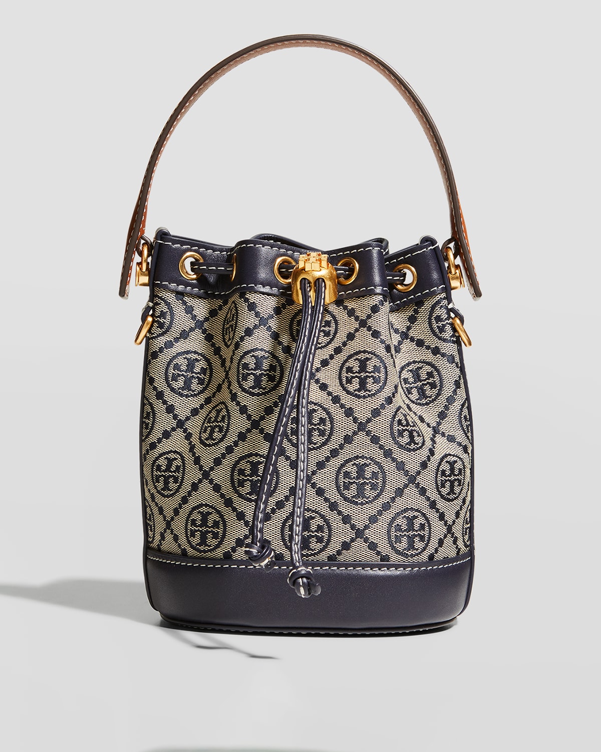 Tory Burch T-Monogram Jacquard Mini Bucket Bag