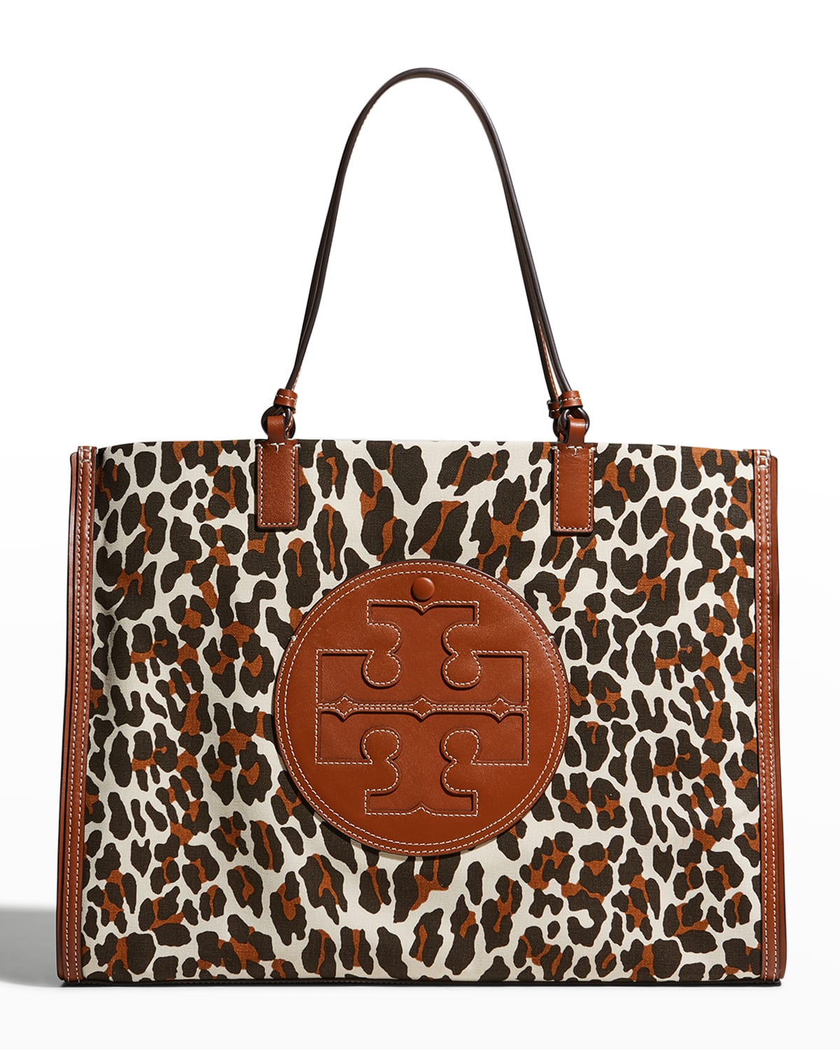 Max 54 OFF TOry Burch Printed ELLA Large TOTE Shoulder Bag Nylon Leather Re