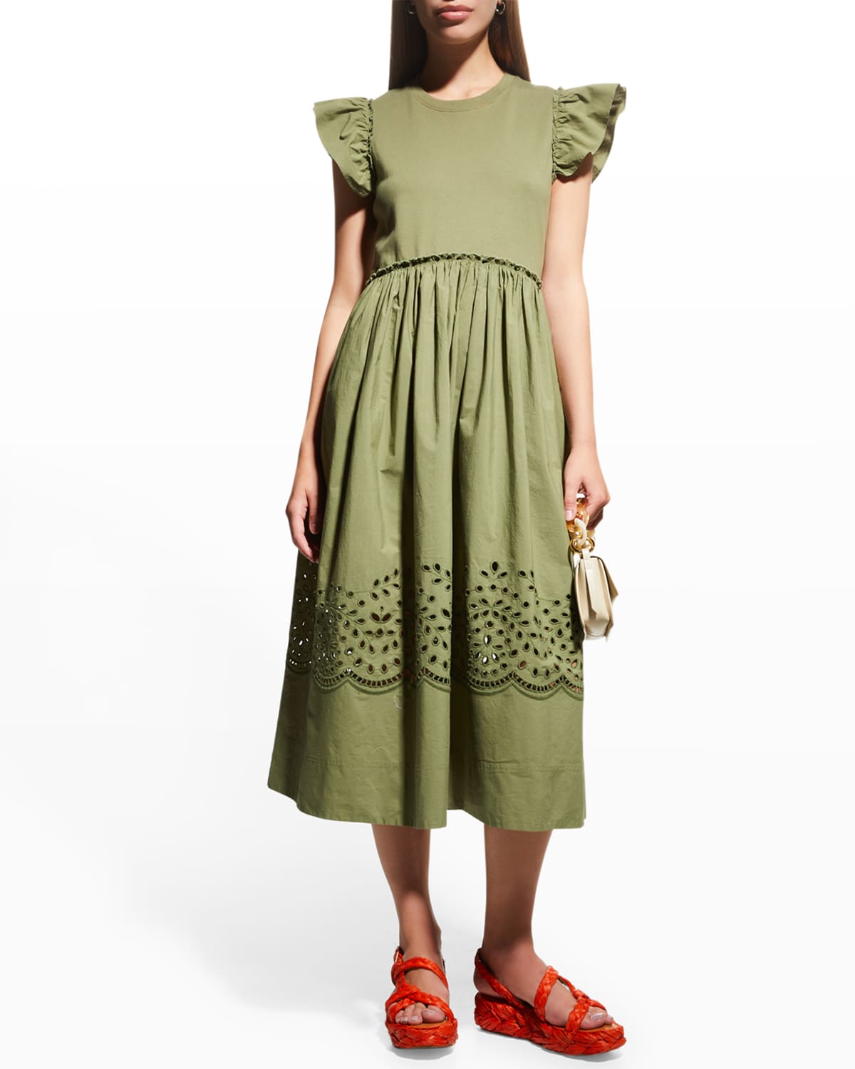 Green A Line Dress | Neiman Marcus
