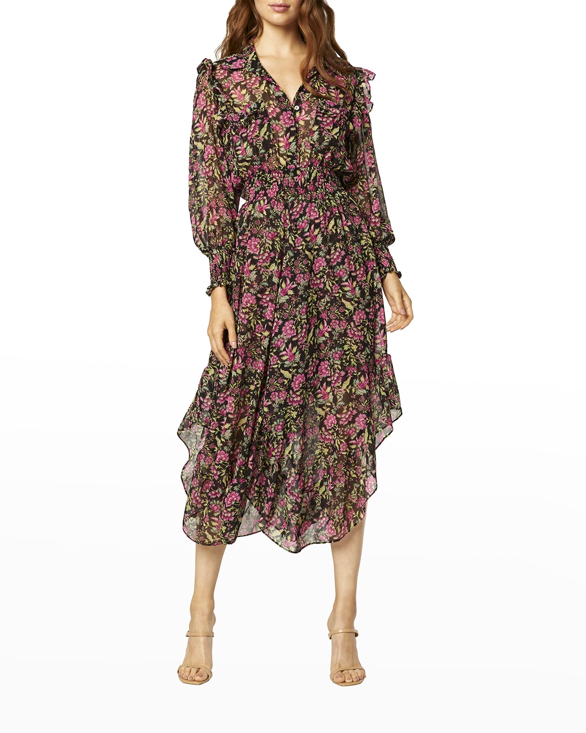 Midi Floral Dress | Neiman Marcus
