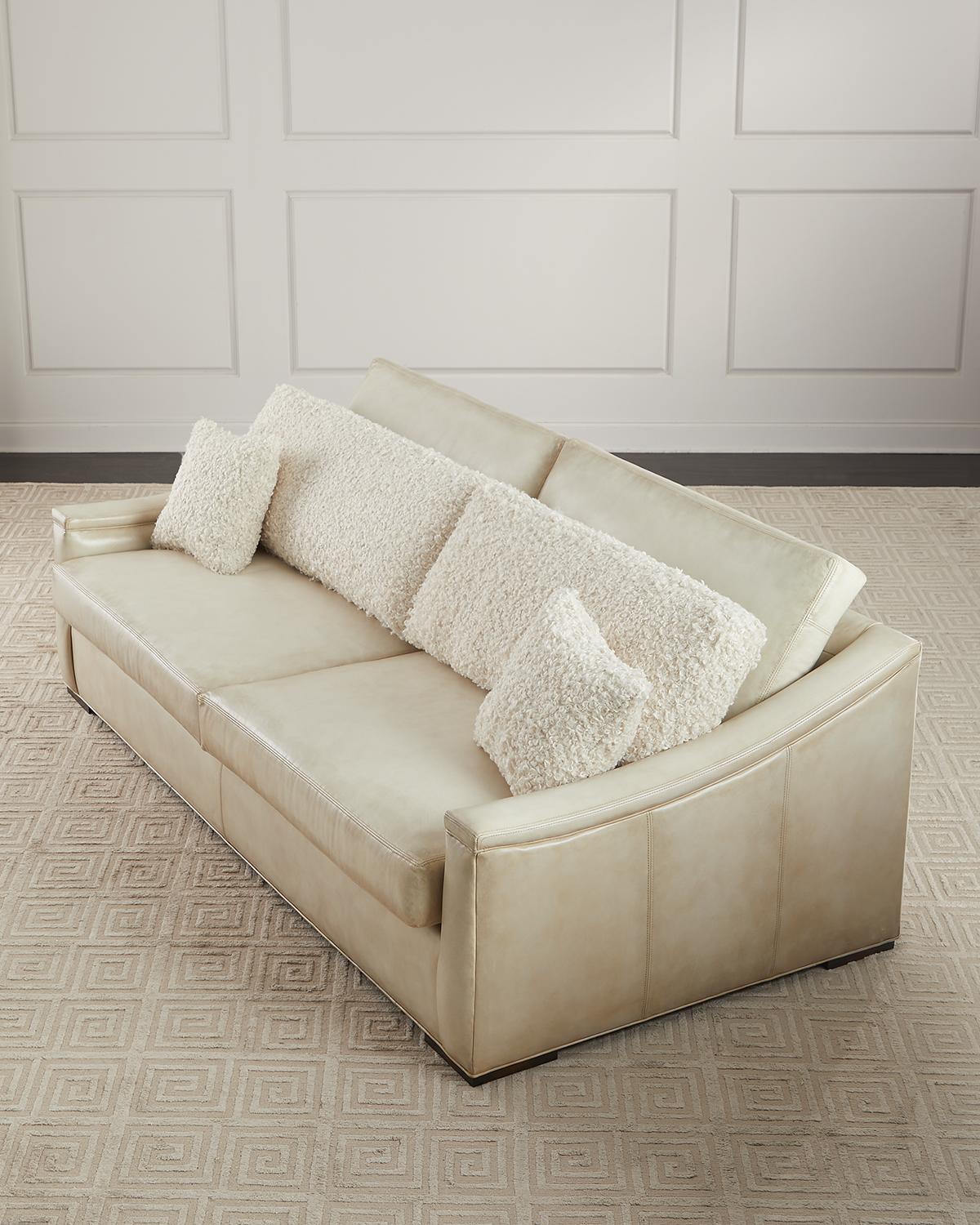 Cascade Leather Sofa, 96"