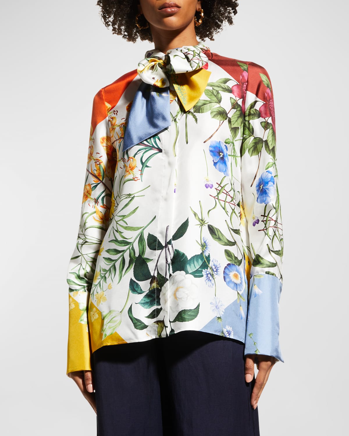 Silk Floral Top | Neiman Marcus