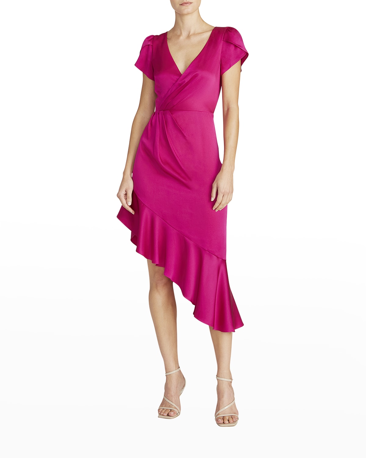 Asymmetric Neckline Dress | Neiman Marcus