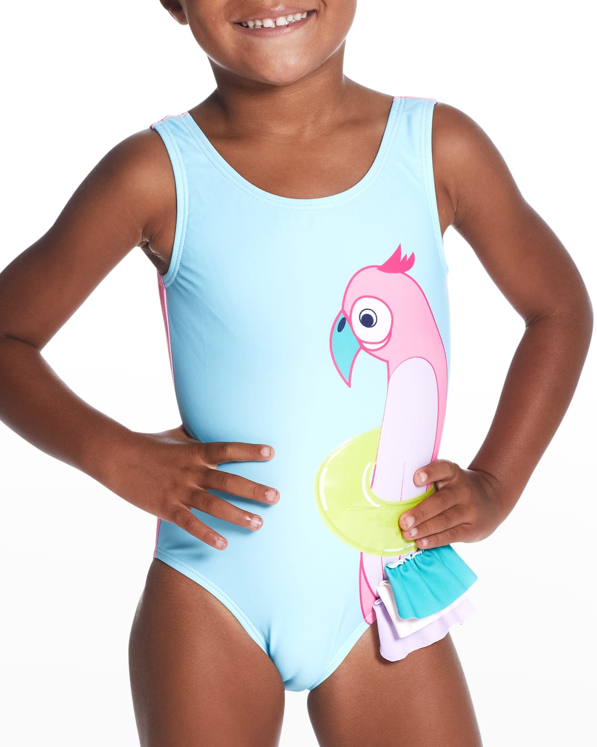Swimsuit Girls One Piece Halter Colorful Sugar Printed Kids Bathing Suit Multicolor