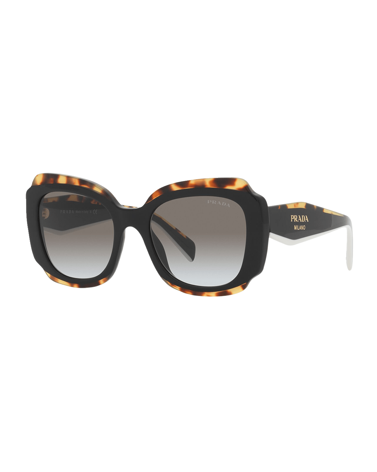 Prada Bicolor Square Acetate Sunglasses