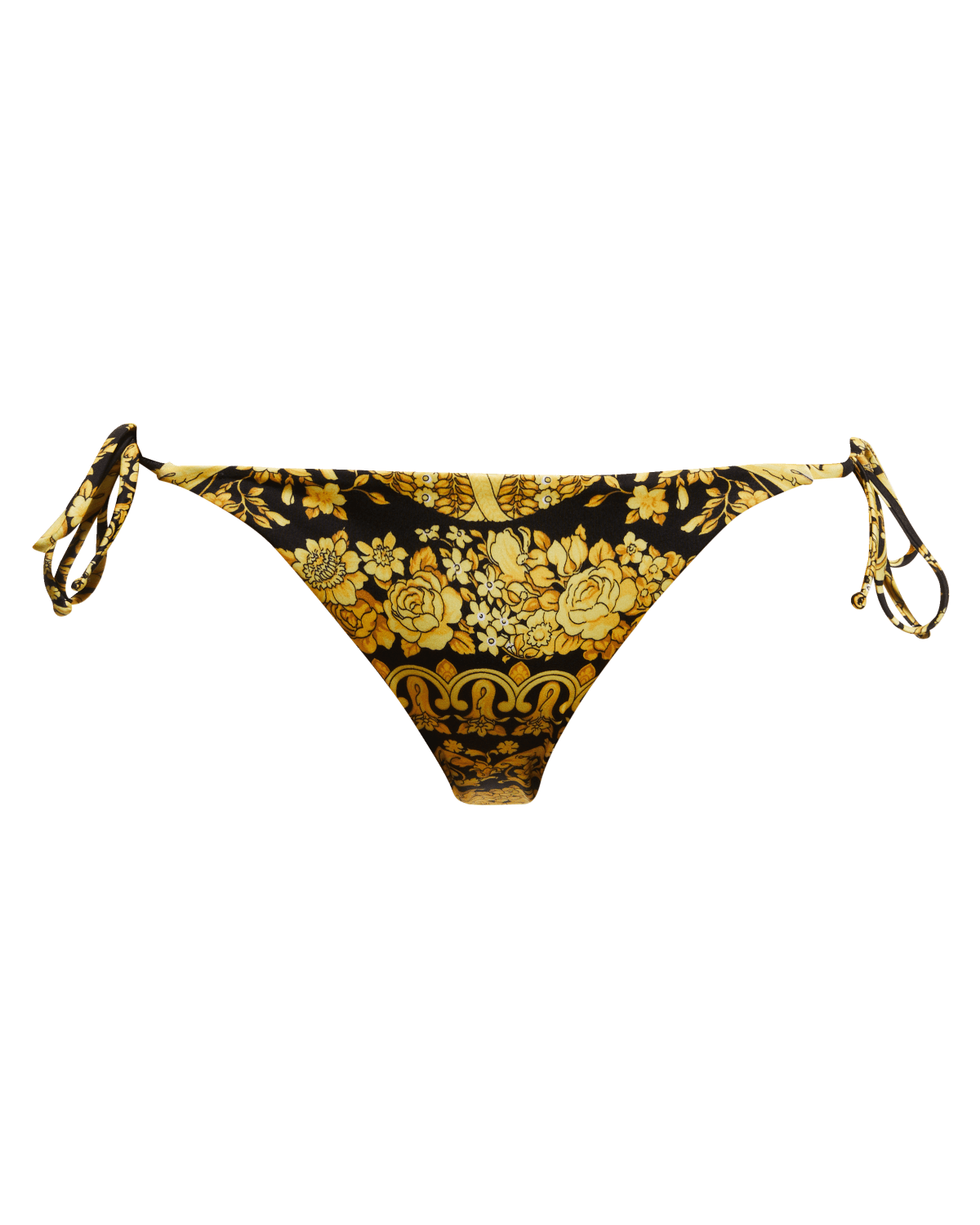 Versace Barocco-Print Side-Tie Bikini Bottoms
