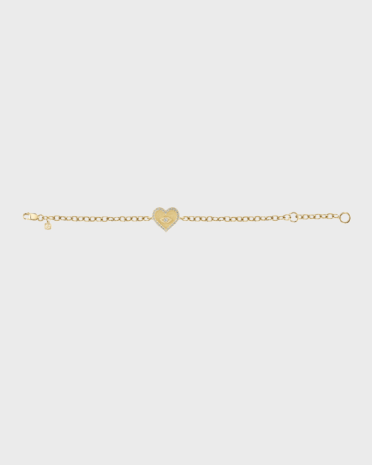 Sydney Evan 14k Yellow Gold & Diamonds Heart Chain Bracelet