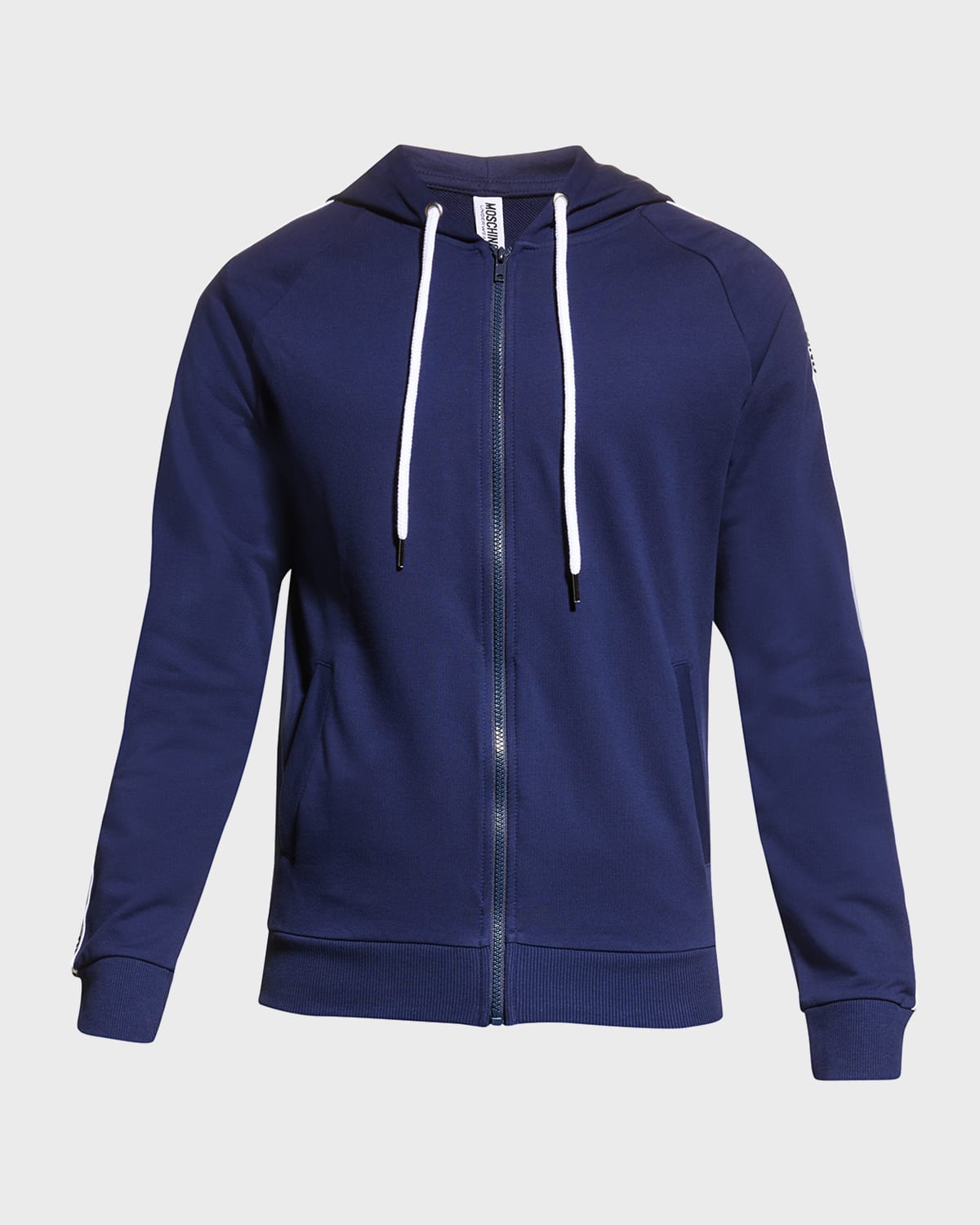 Moschino Men's Logo-Tape Raglan Zip Hoodie