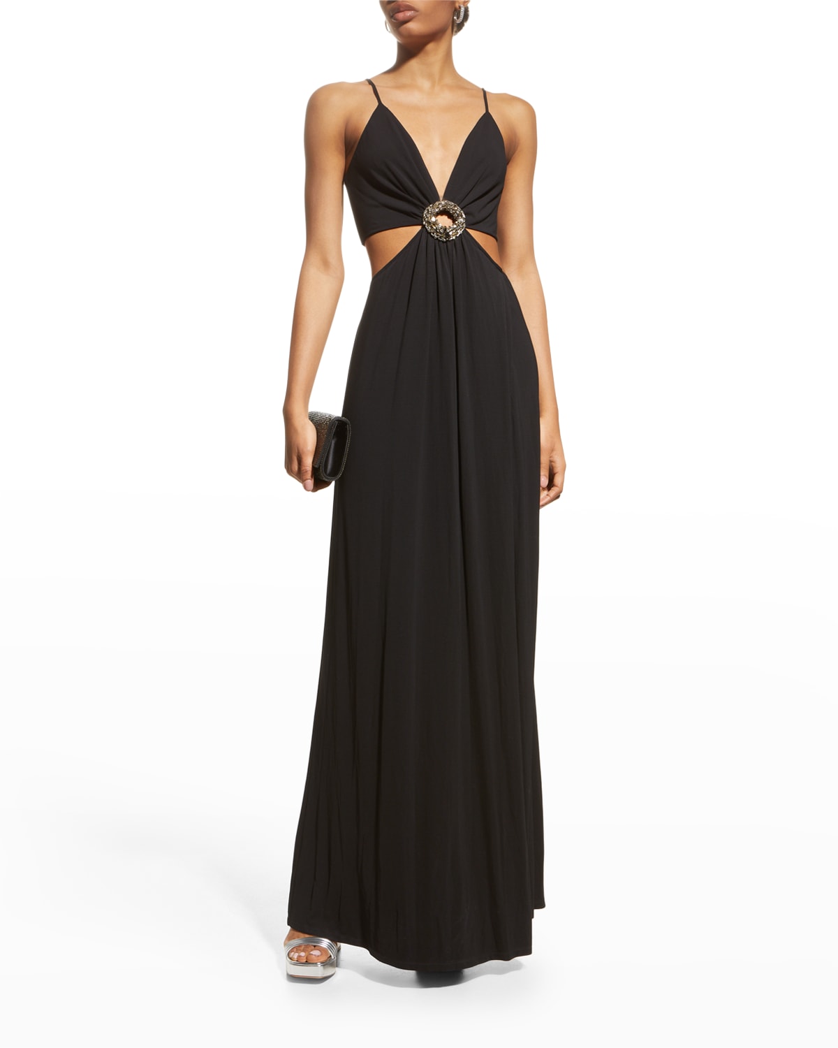 Jewel Neckline Dress | Neiman Marcus