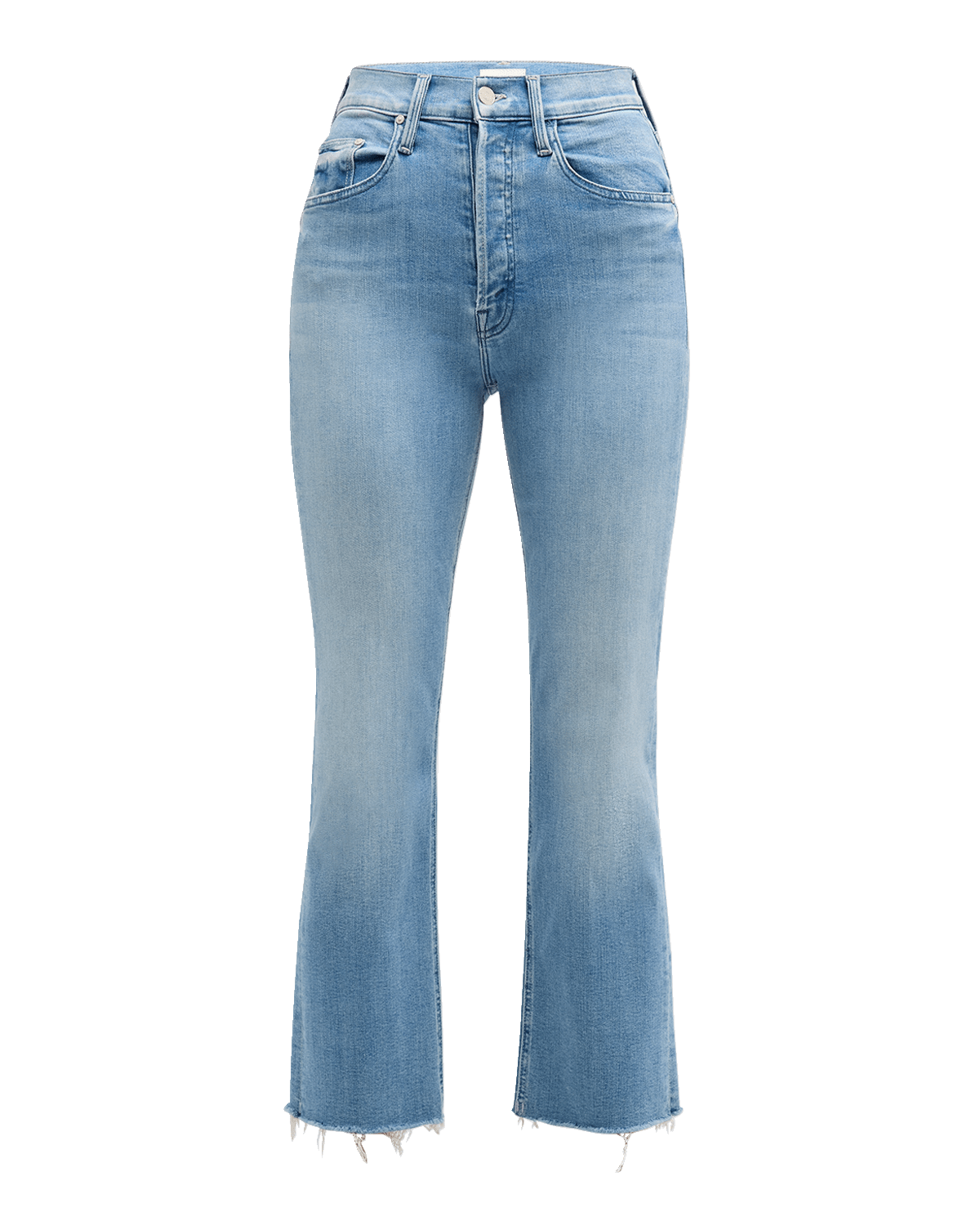 MOTHER The Tripped Ankle Fray Straight Leg Jeans