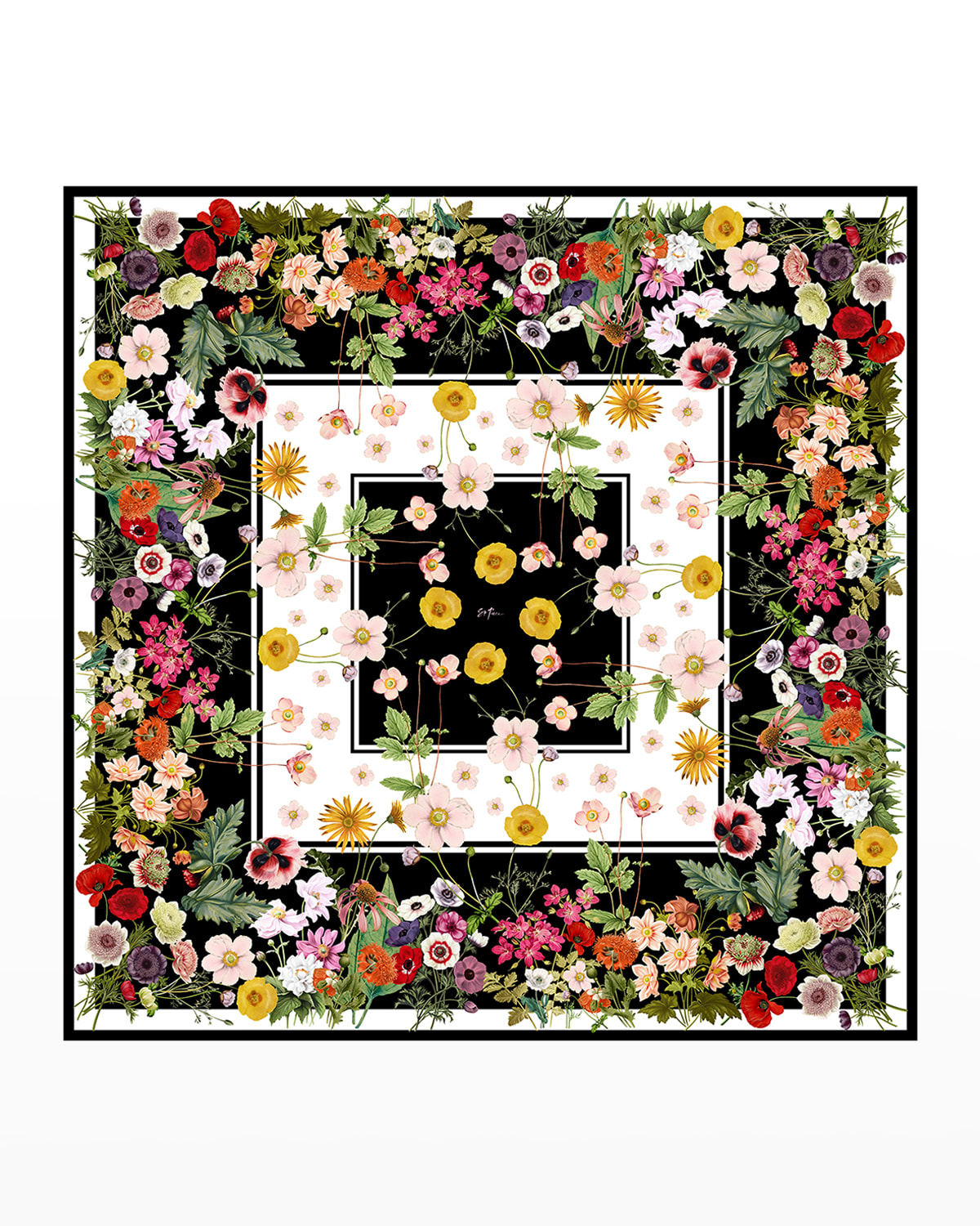 LARGE SQUARE SCARF FLORISTS FLOOR