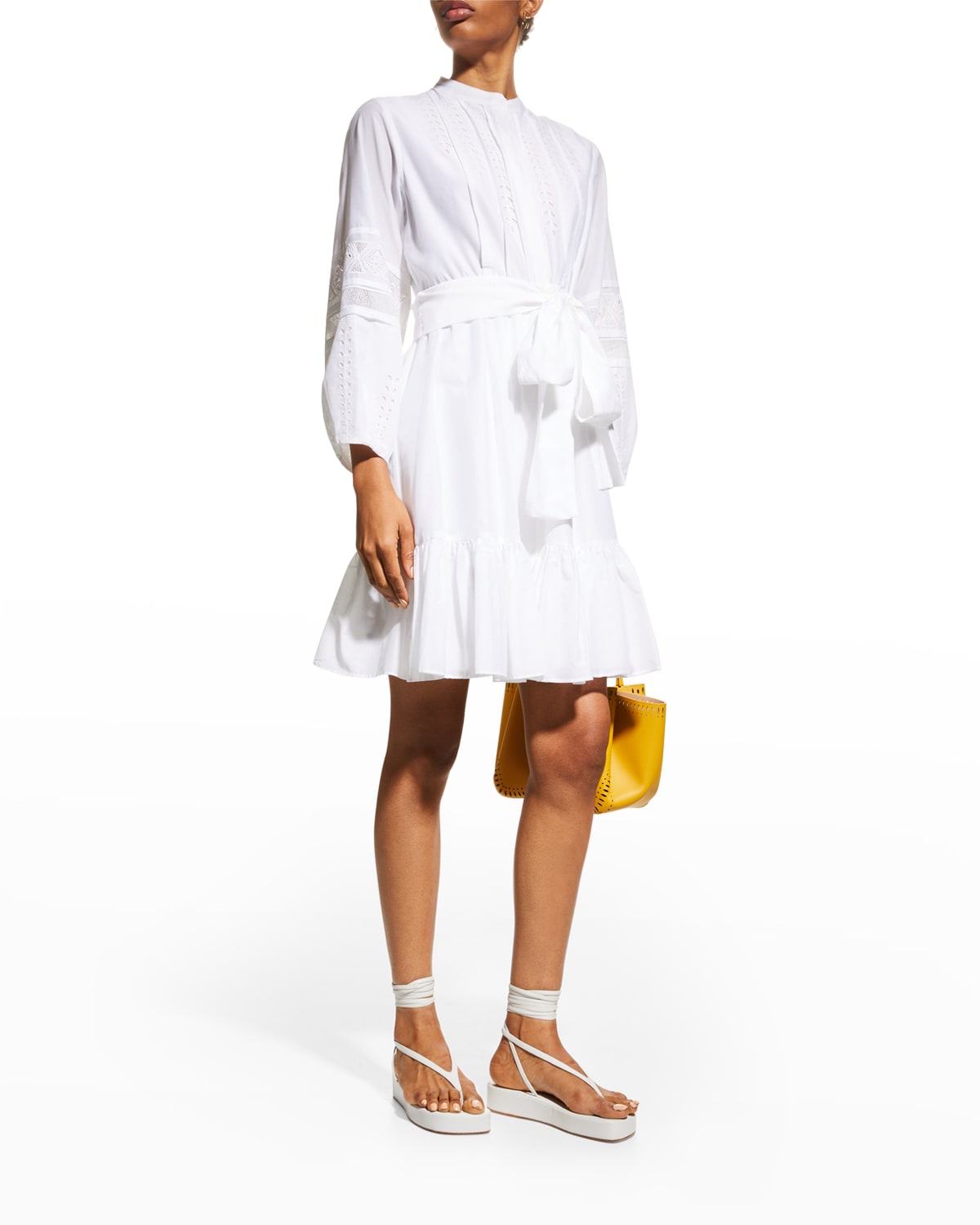 Choupette White Flounces Smart Dress main image 1