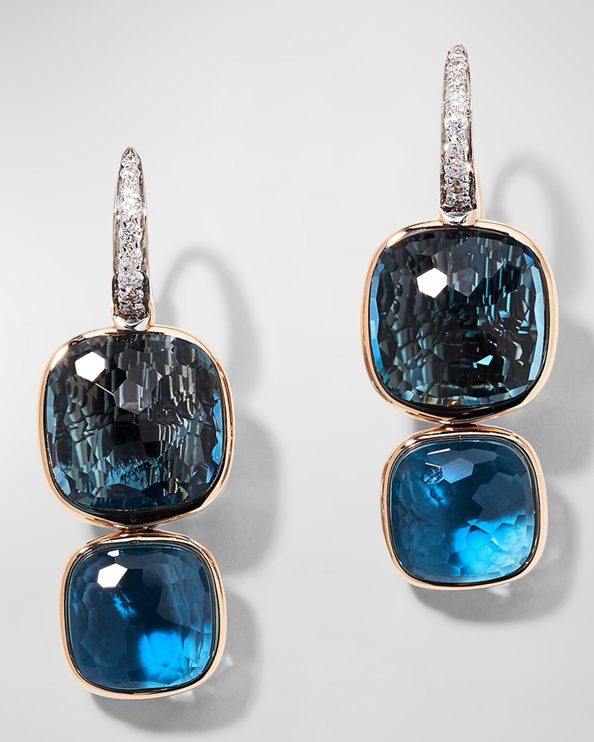 dark blue topaz earrings