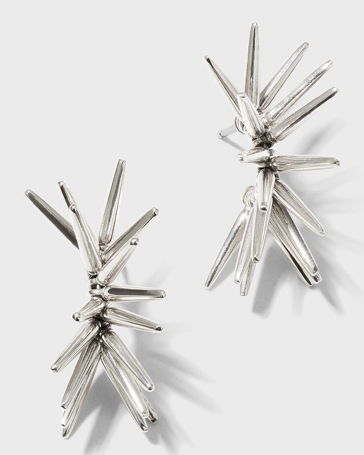 Bottega Veneta Starburst Earrings, Sterling Silver