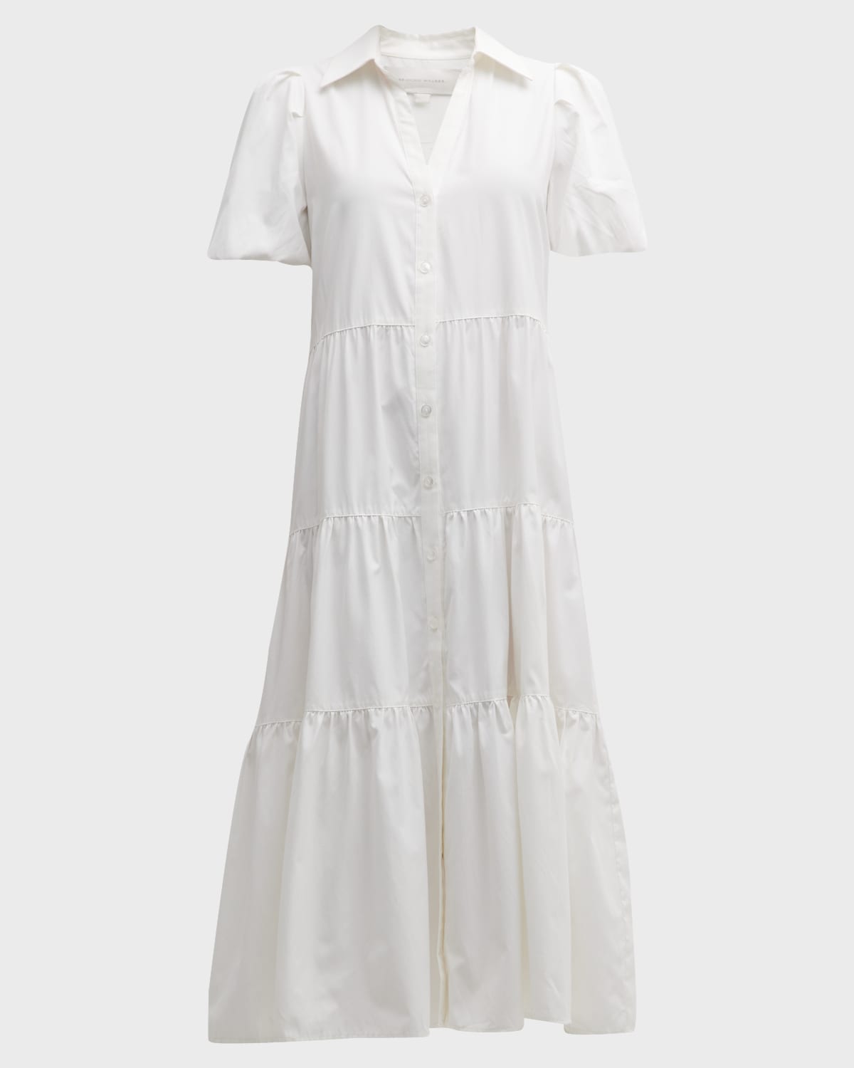 Brochu Walker Havana Tiered Puff-Sleeve Shirtdress