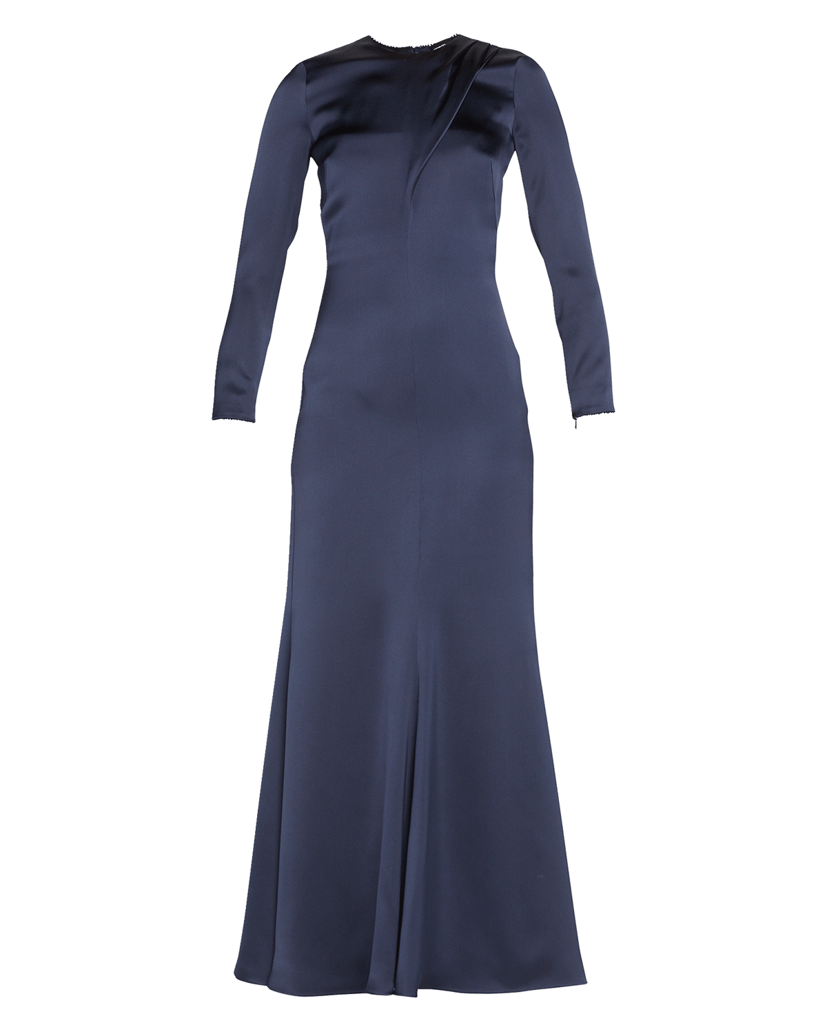 Giorgio Armani Crystal-Trim Silk Trumpet Gown