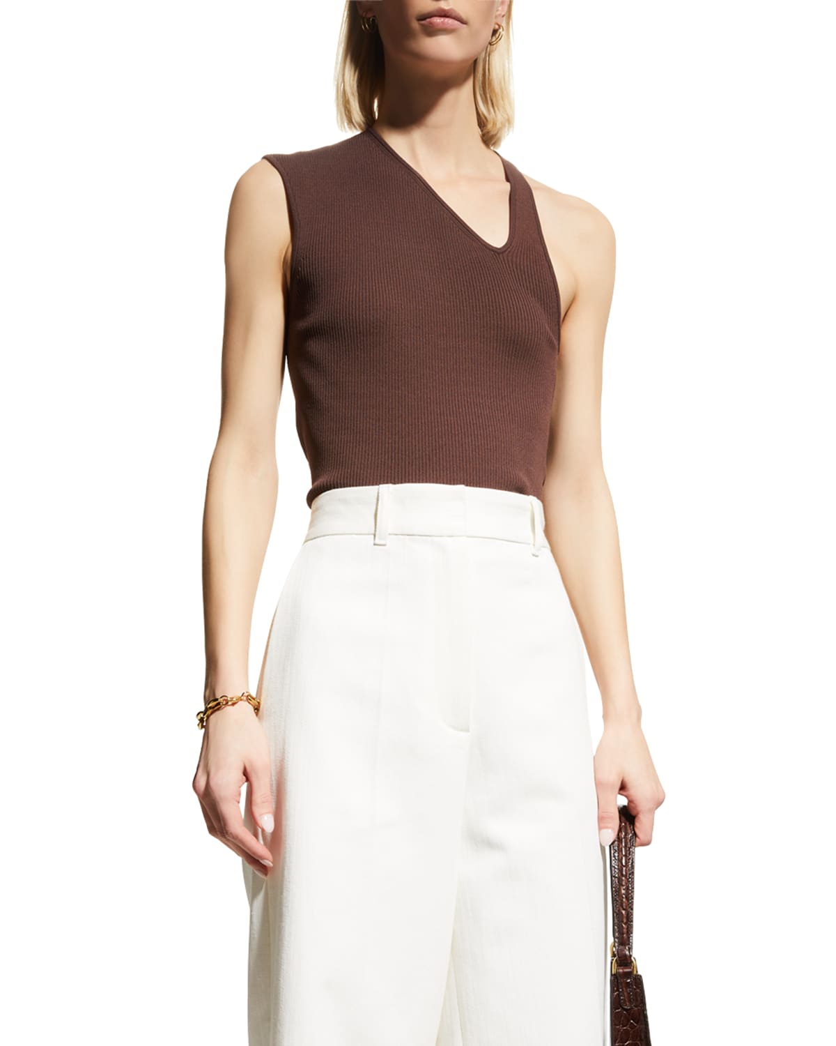 Nora Asymmetric Neckline Tank Top