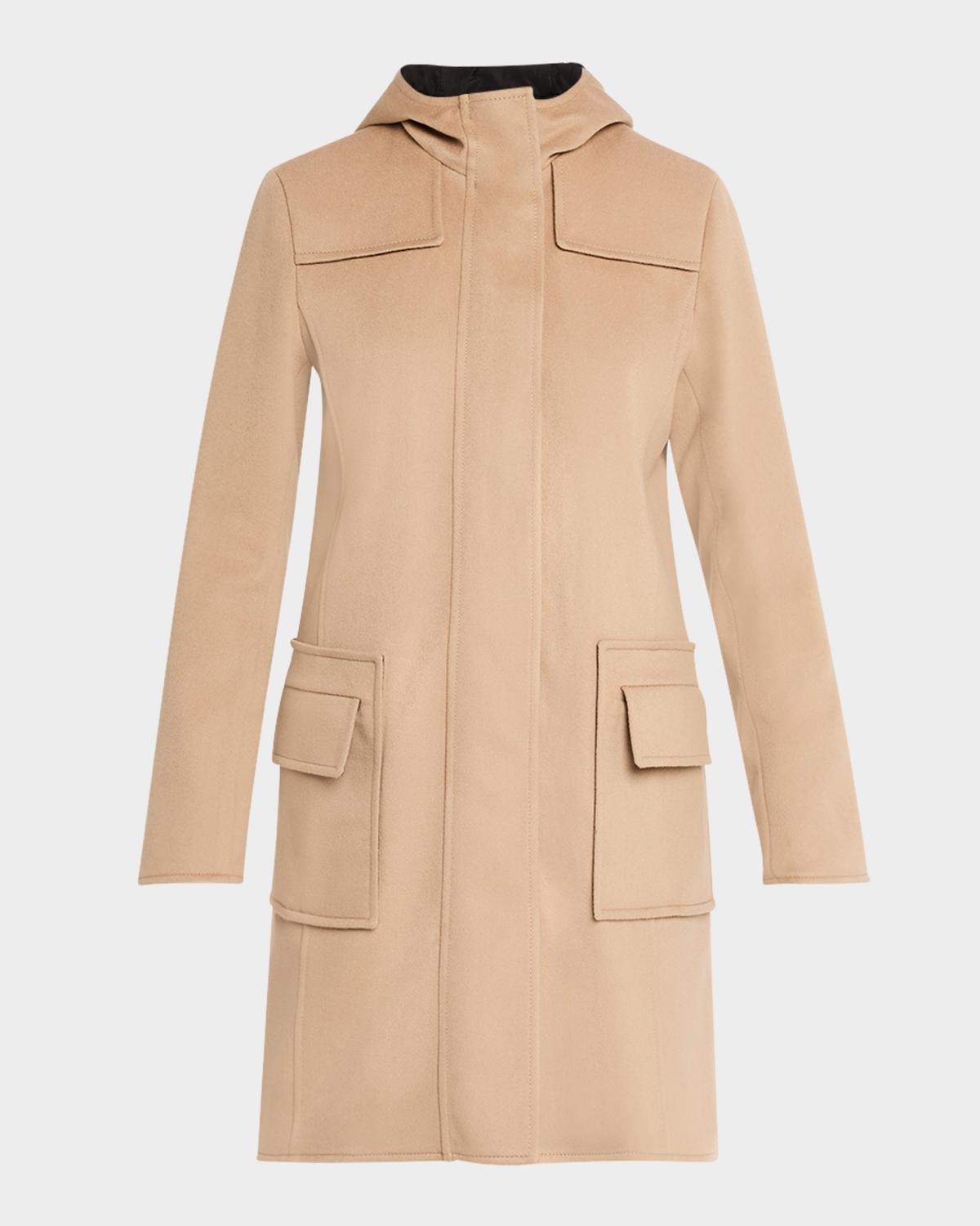 Akris punto Duffle Reversible Hooded Coat