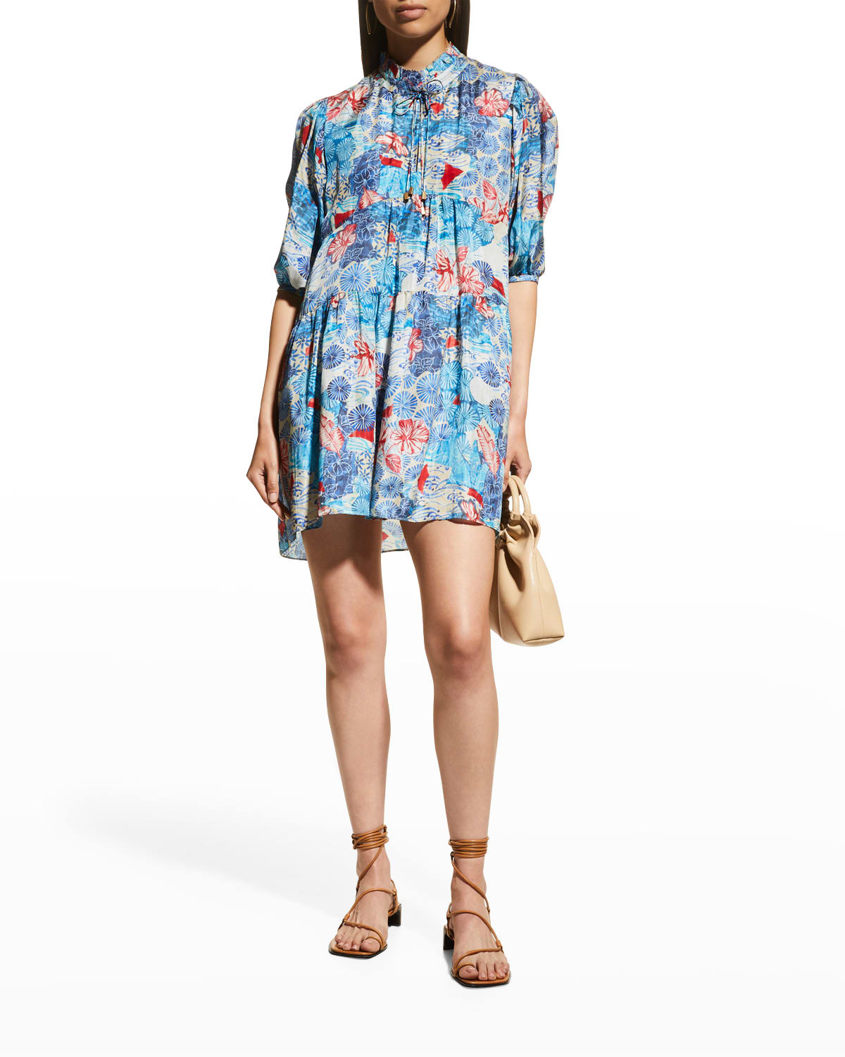 Silk Floral Dress Neiman Marcus
