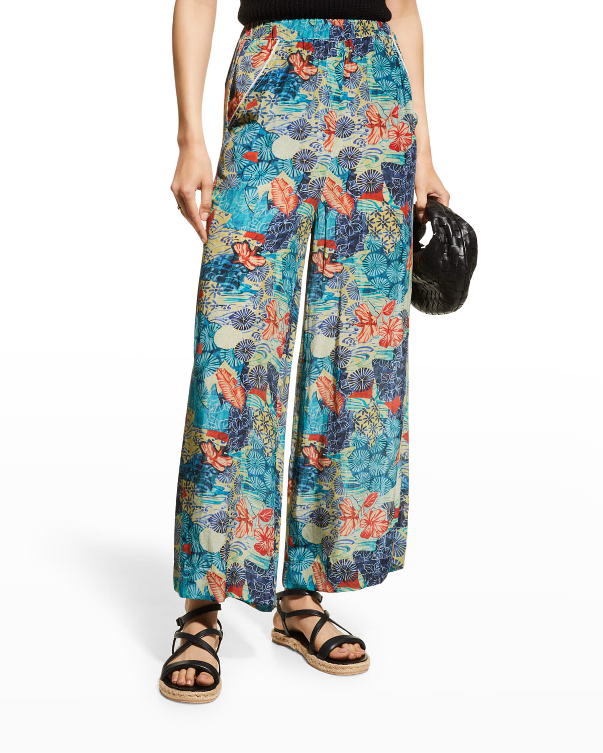 Wide Leg Viscose Pants Neiman Marcus