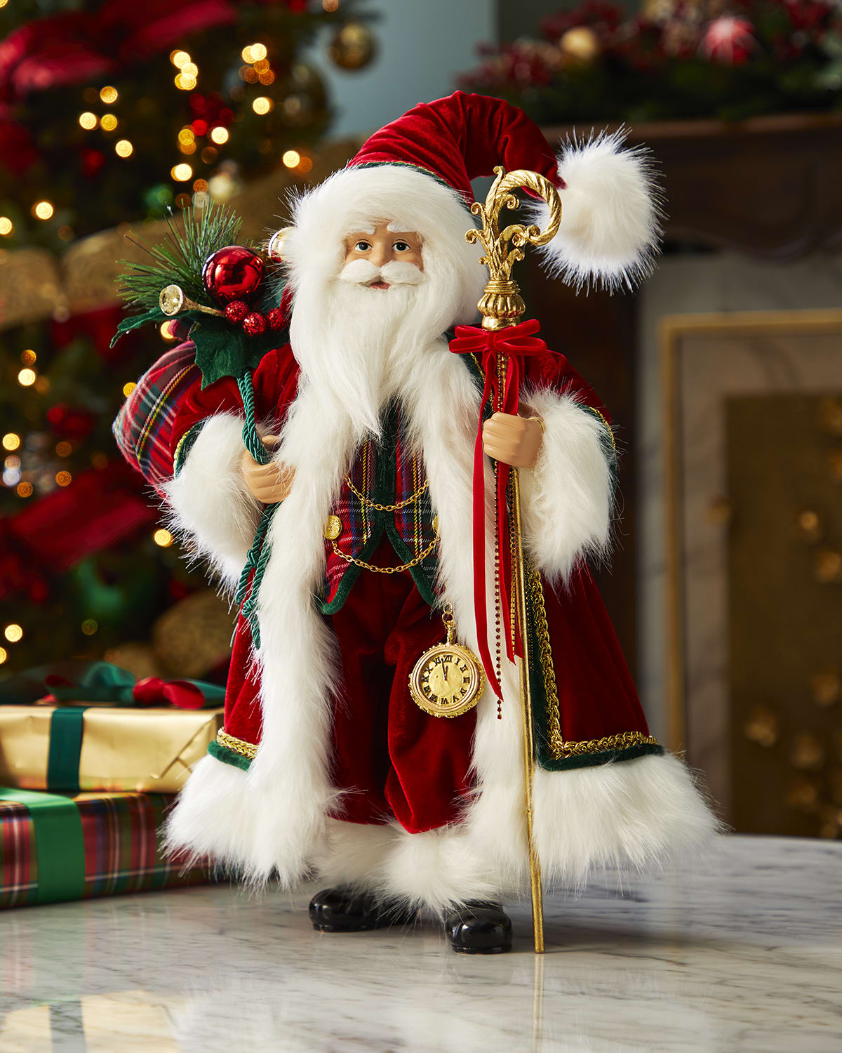 Father Christmas Decorations Musical Figurine Ornament Snowman Santa Xmas Gift 