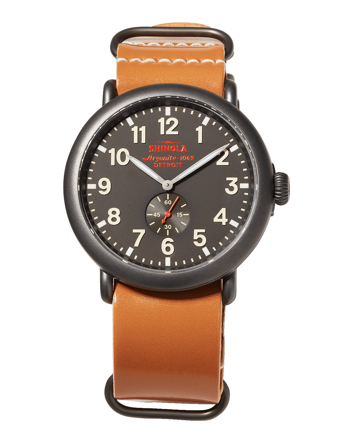 Shinola Men's The Runwell Leather Strap Watch, 47mm