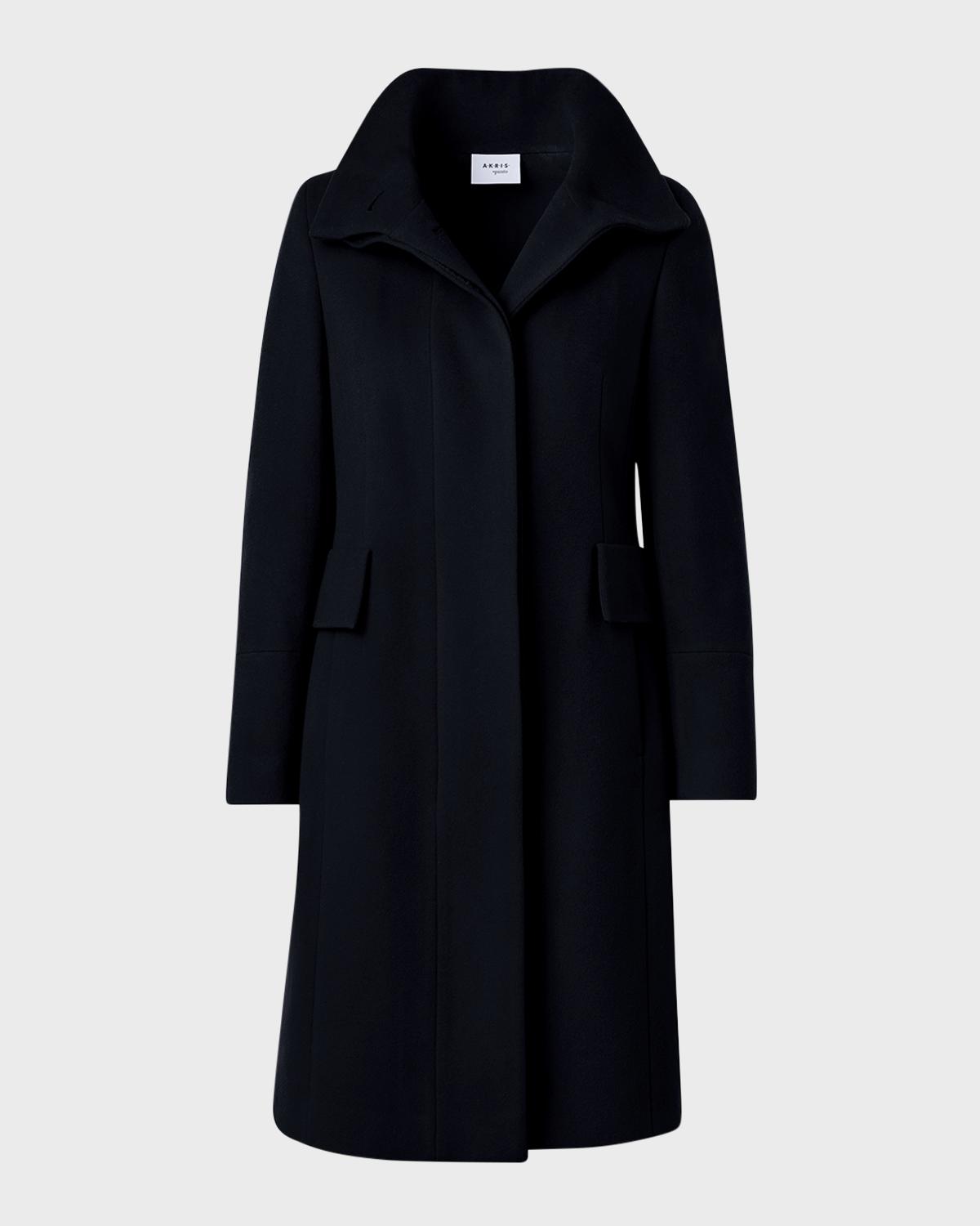 Akris punto Duffle Knee-Length Wool Coat