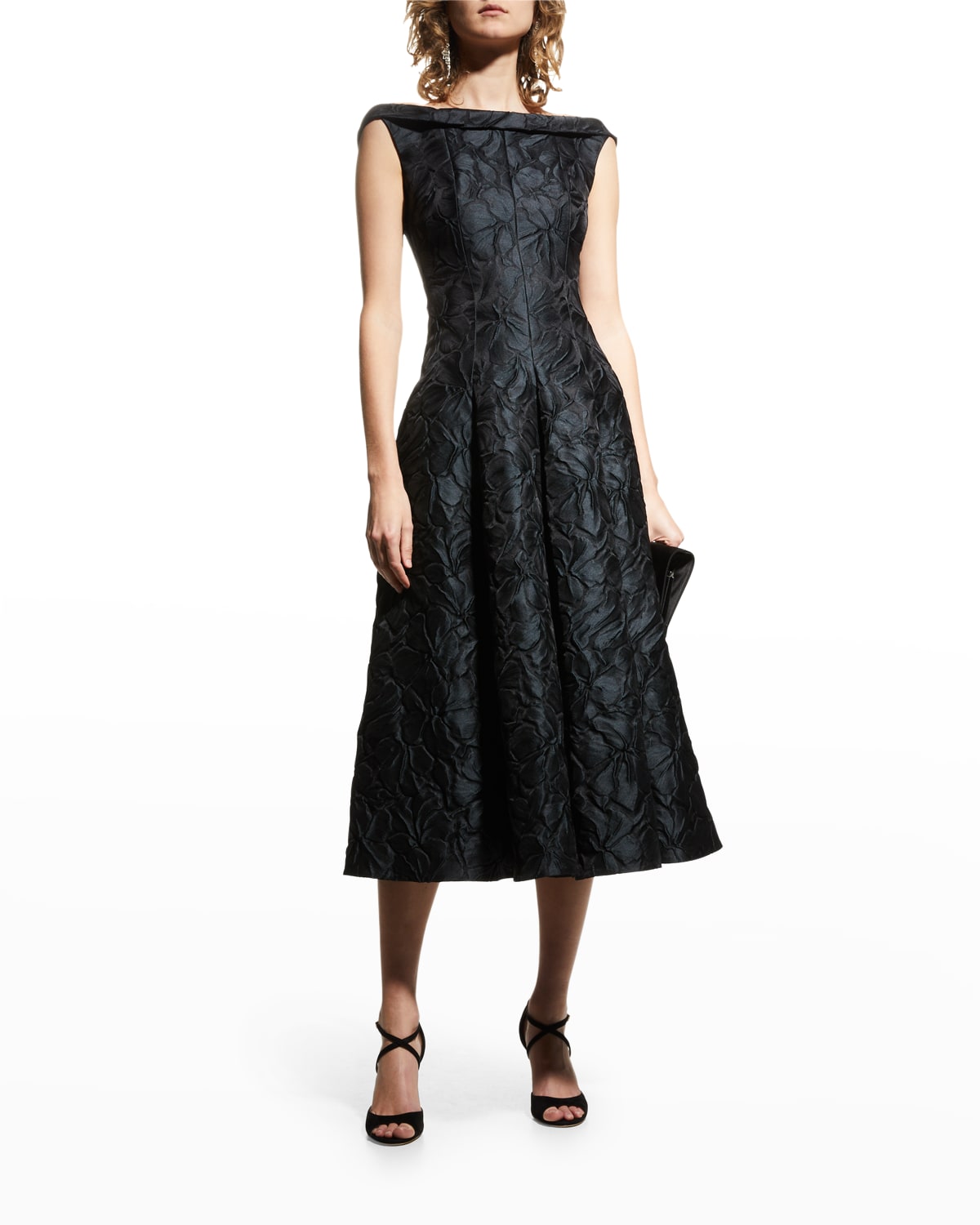 Black Jacquard Dress | Neiman Marcus