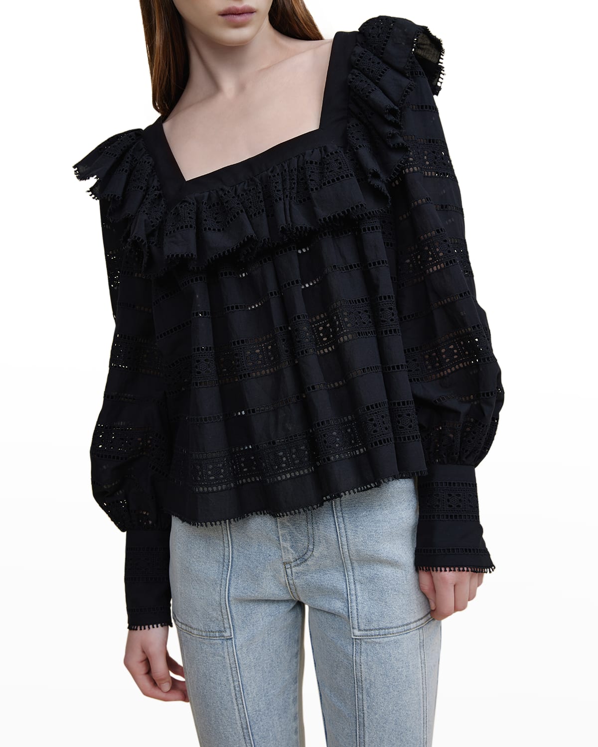 Luxury Embroidered Tops For Womens