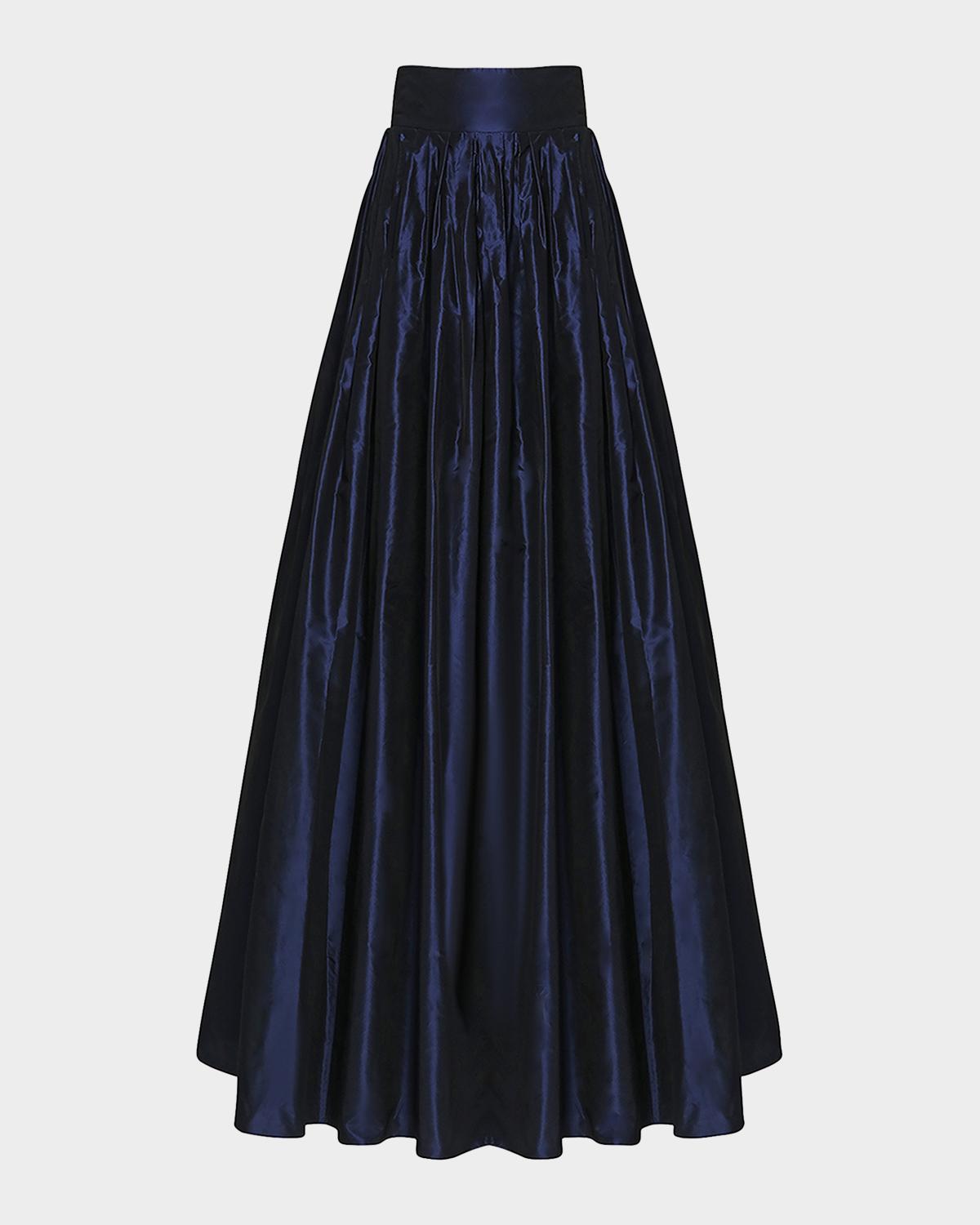 Carolina Herrera Pleated Silk Ball Skirt