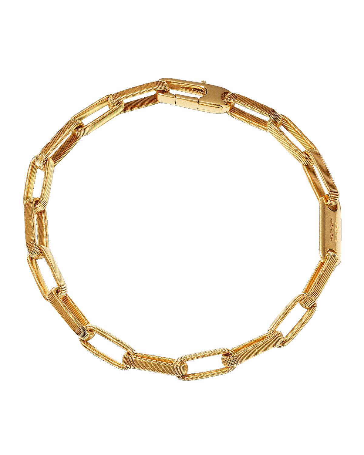 Roberto Coin Yellow Gold Alternating Long and Short Oval Link Bracelet ...