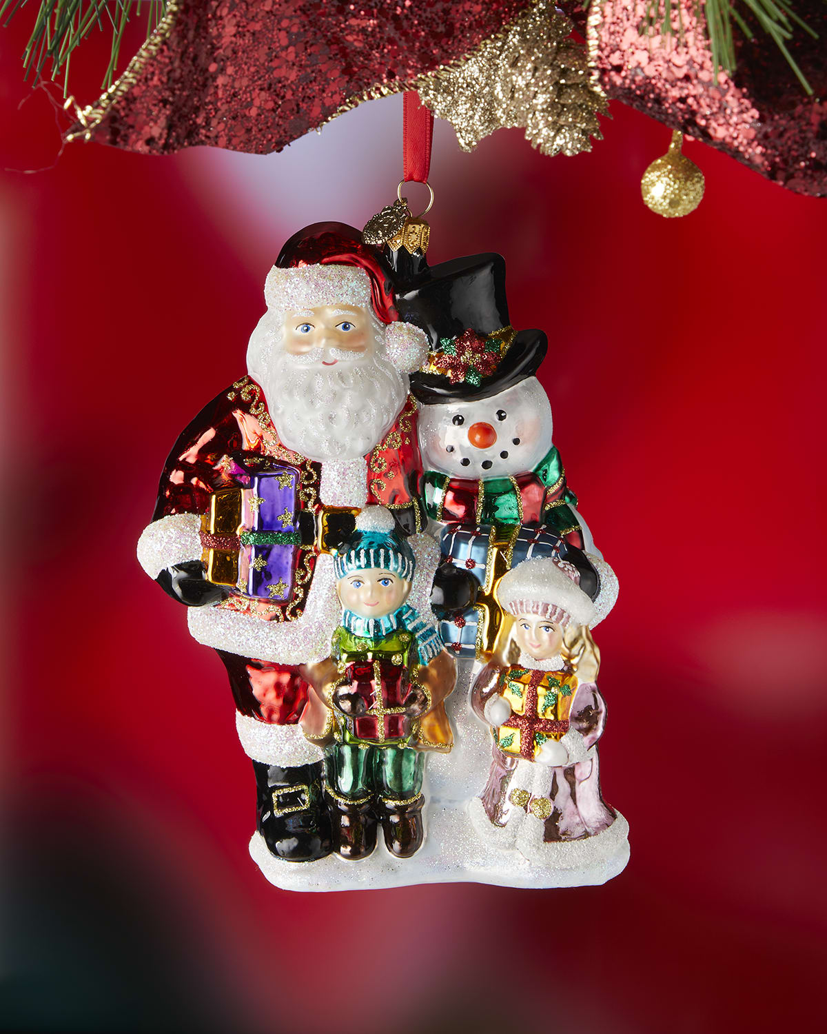 Claus 4" Christmas Ornament Holiday Lane Molded Glass Mrs 