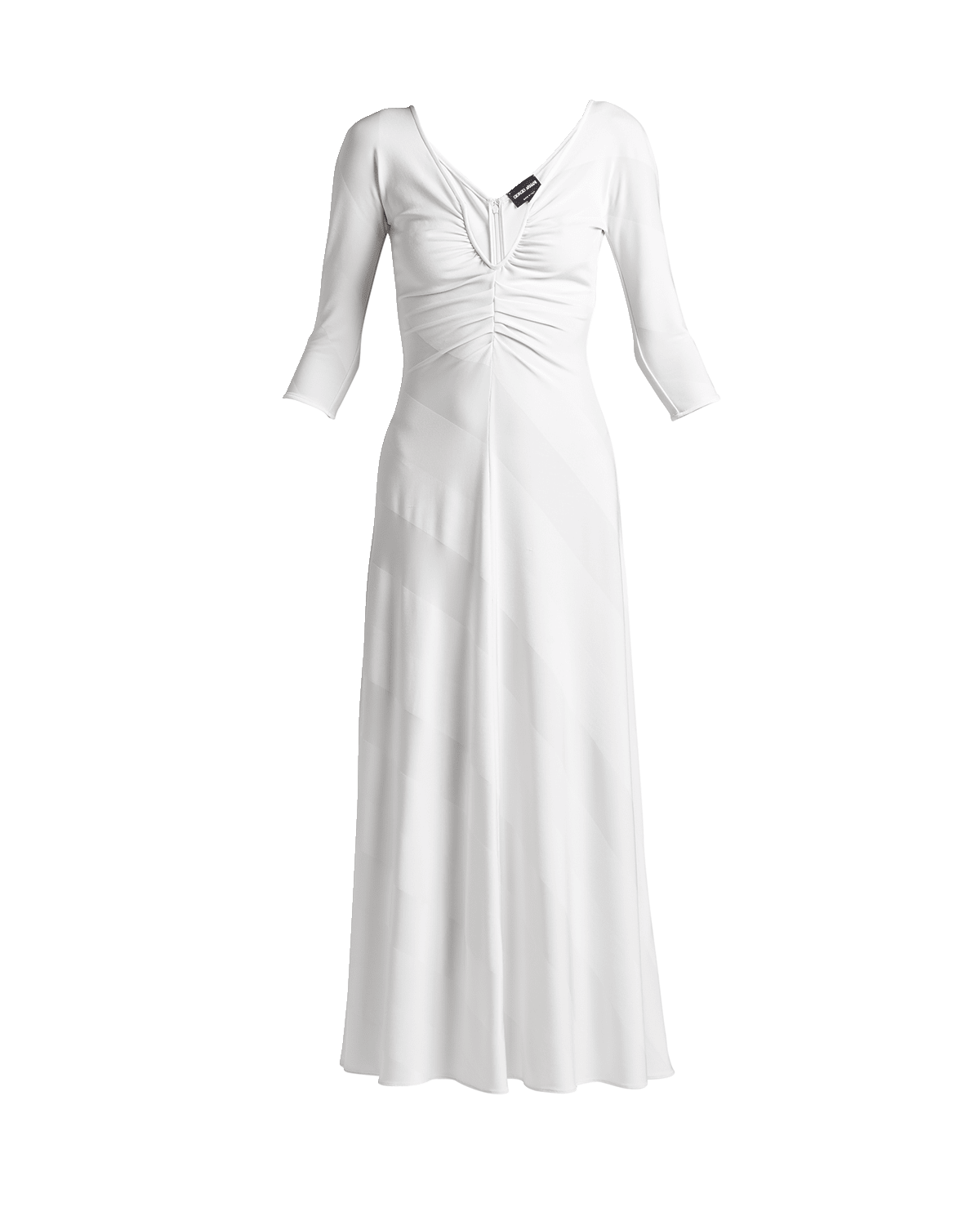 Giorgio Armani Diagonal Striped Jacquard Jersey Maxi Dress