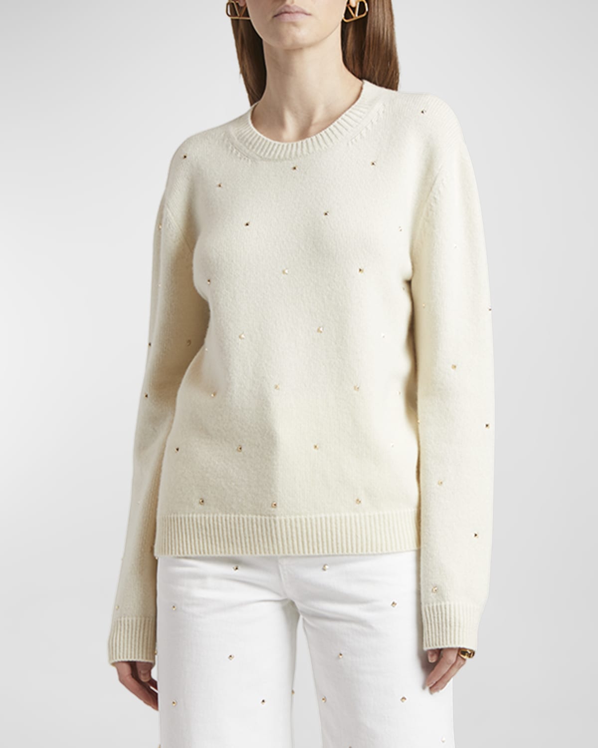 White Cashmere Sweater | Neiman Marcus