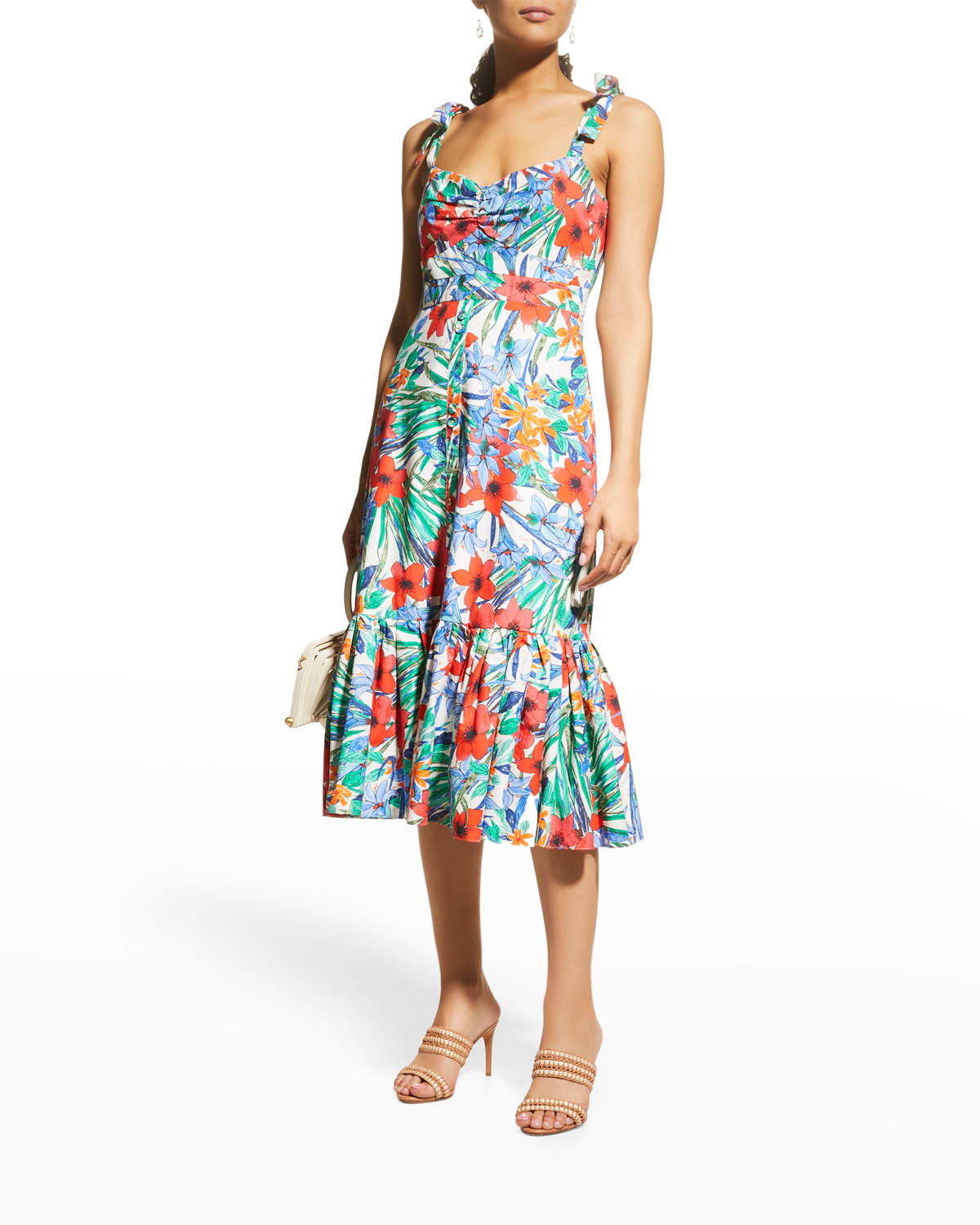 Midi Floral Dress | Neiman Marcus