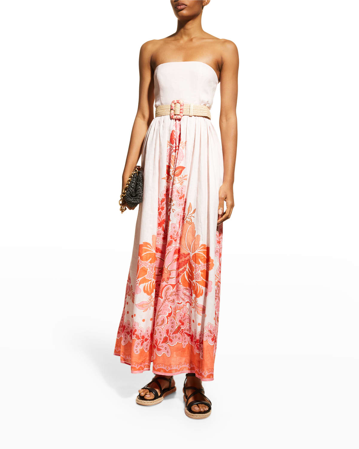 Strapless Floral Dress Neiman Marcus