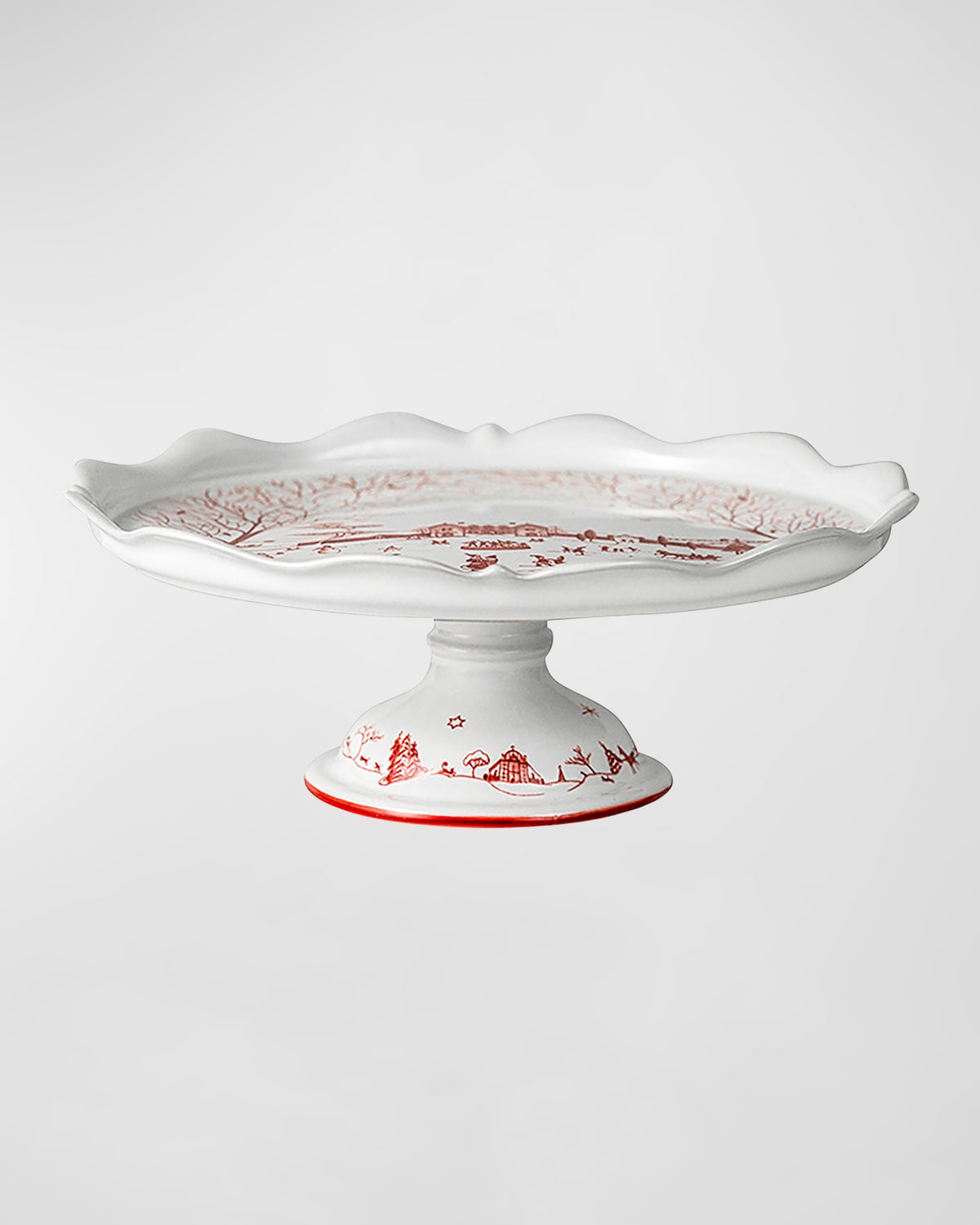 Juliska Country Estate Winter Frolic Ruby Cake Stand