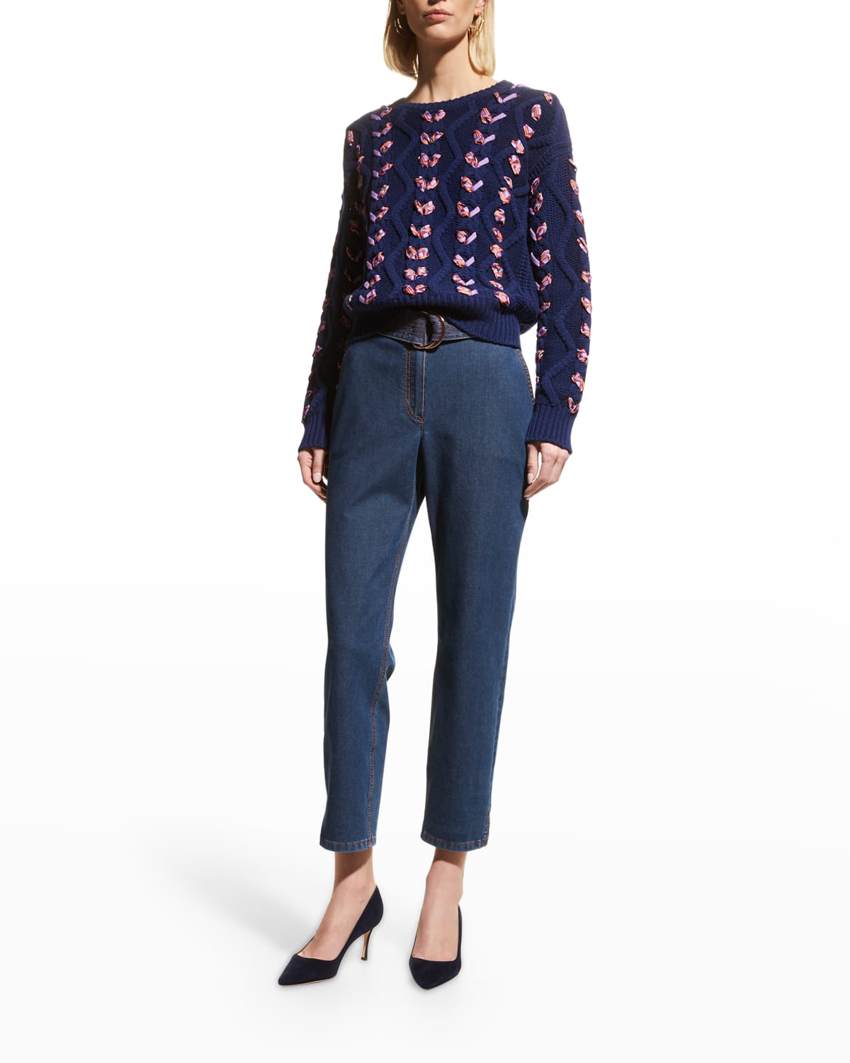 Cable Knit Sweater Neiman Marcus