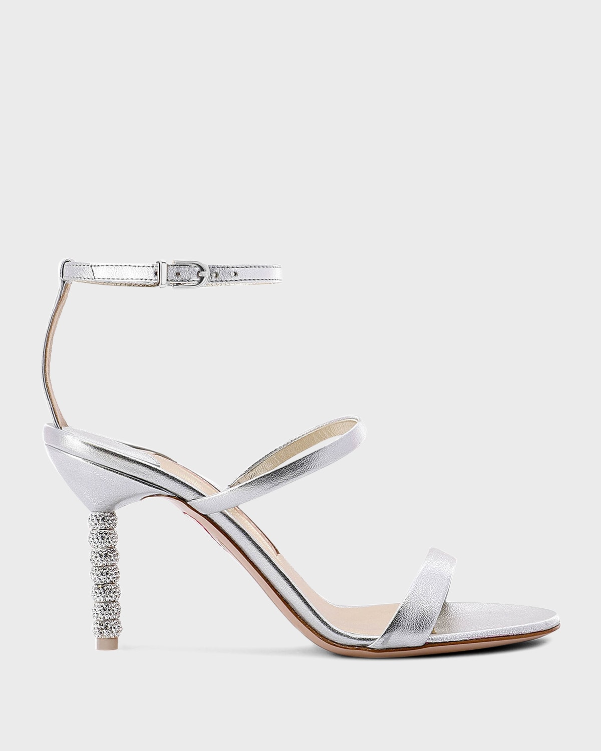 Sophia Webster Rosalind Metallic Crystal-Heel Sandals
