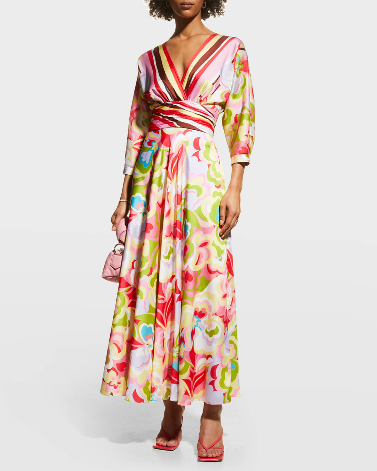 Floral Print A Line Dress | Neiman Marcus