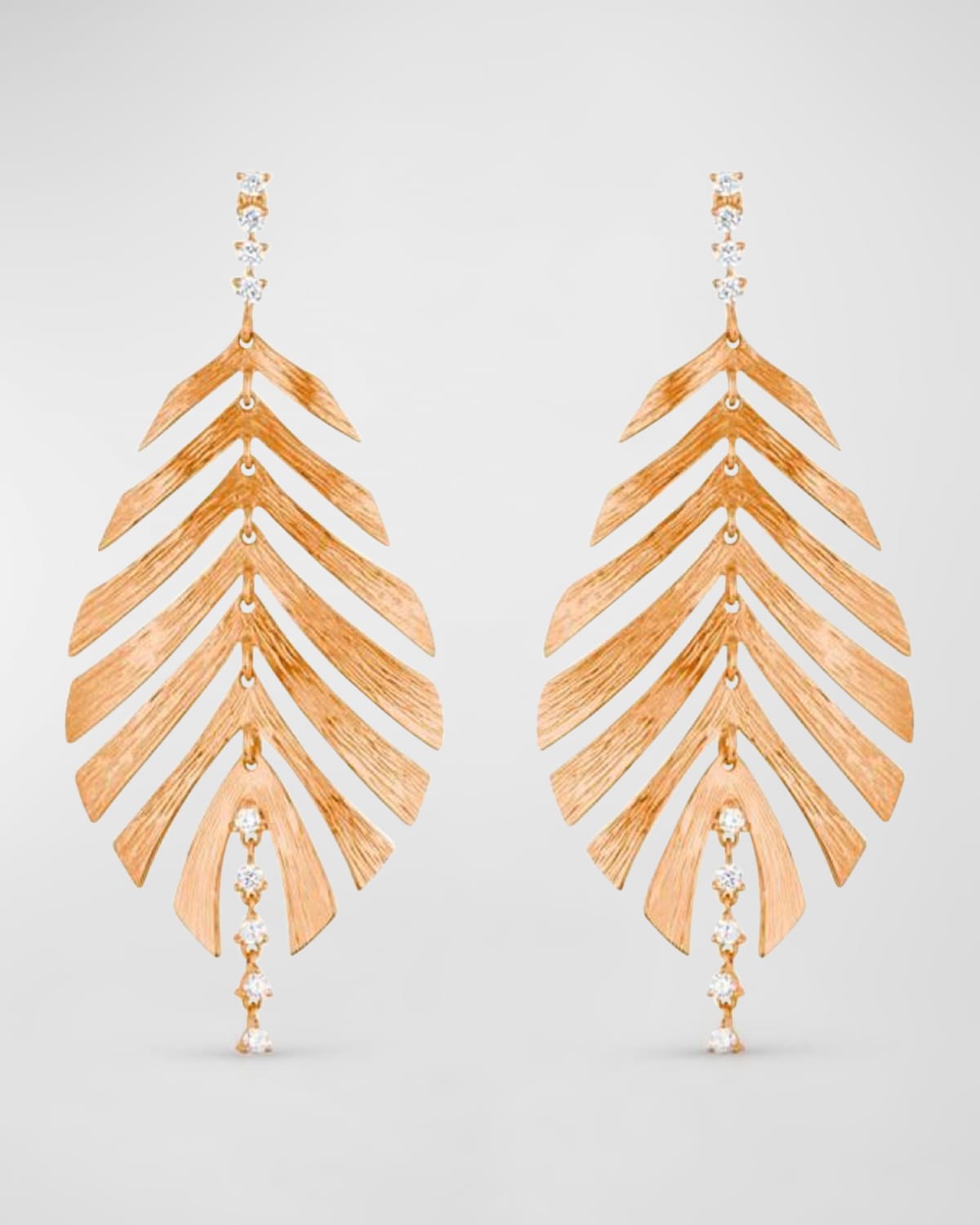Hueb 18K Pink Gold Bahia Earrings with Diamonds