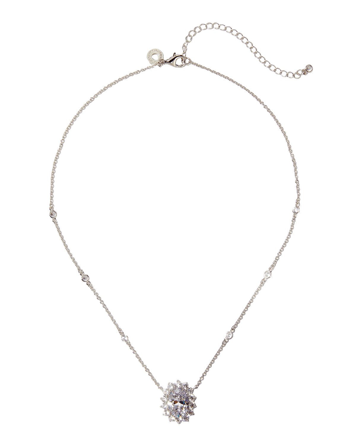 Golconda by Kenneth Jay Lane Round Eyeglass Station Necklace with Oval Pendant