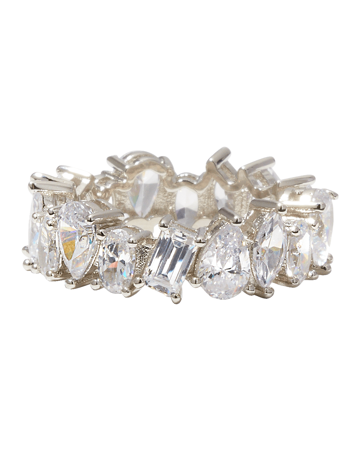 Golconda by Kenneth Jay Lane Multi-Shape Cubic Zirconia Eternity Band