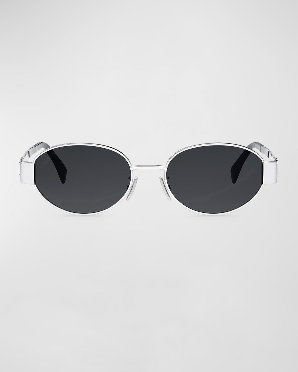 CELINE Triomphe Oval Metal Sunglasses