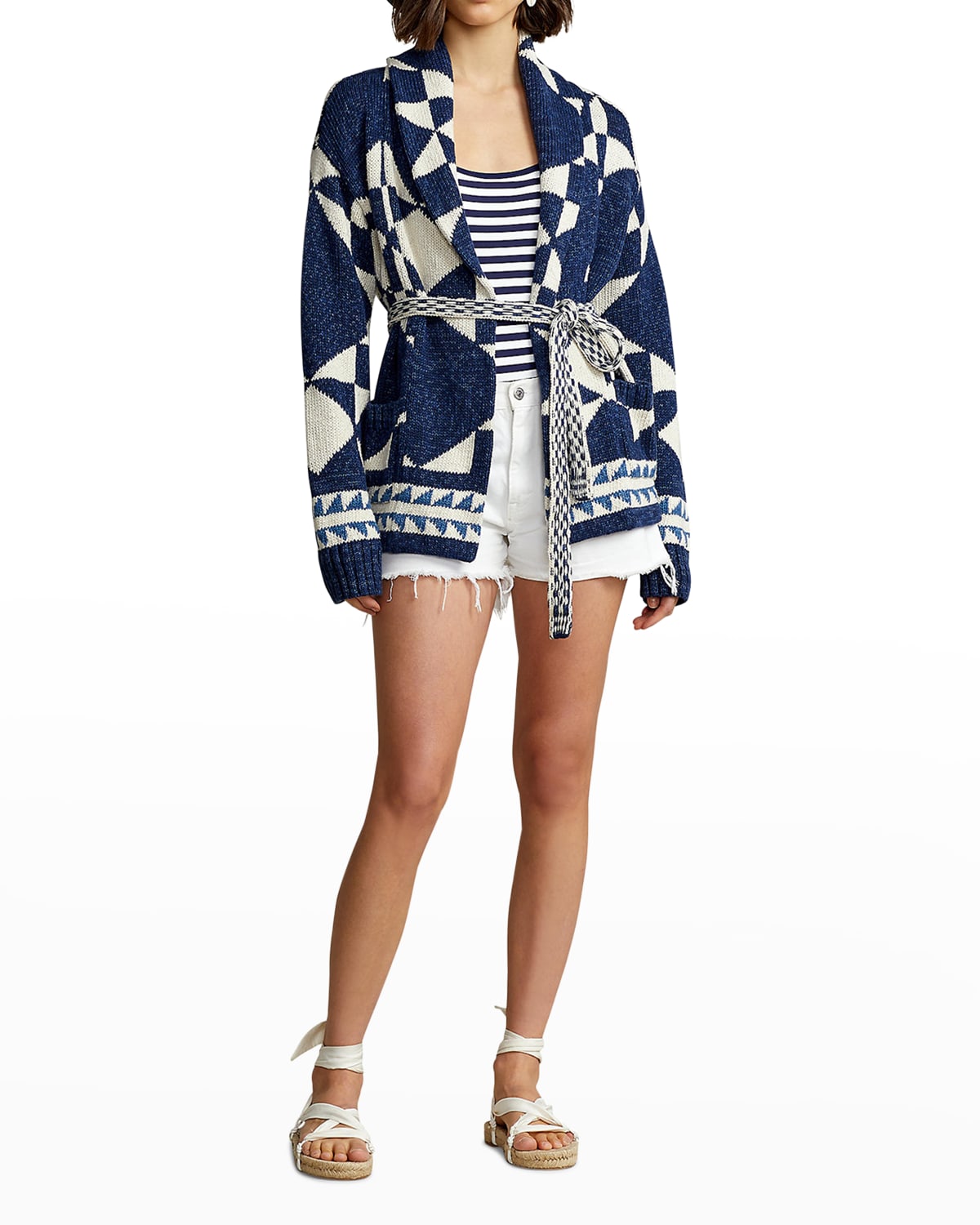 zara geometric jacquard cardigan