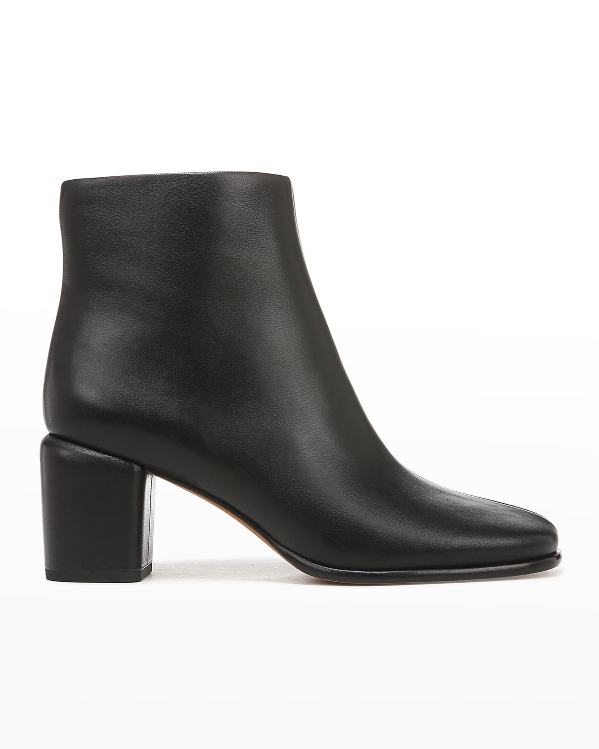 black round toe heeled boots