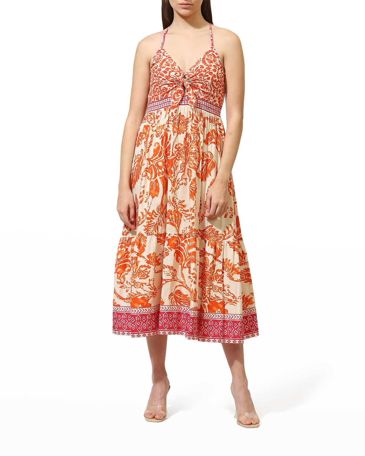 Fitted Linen Dress Neiman Marcus